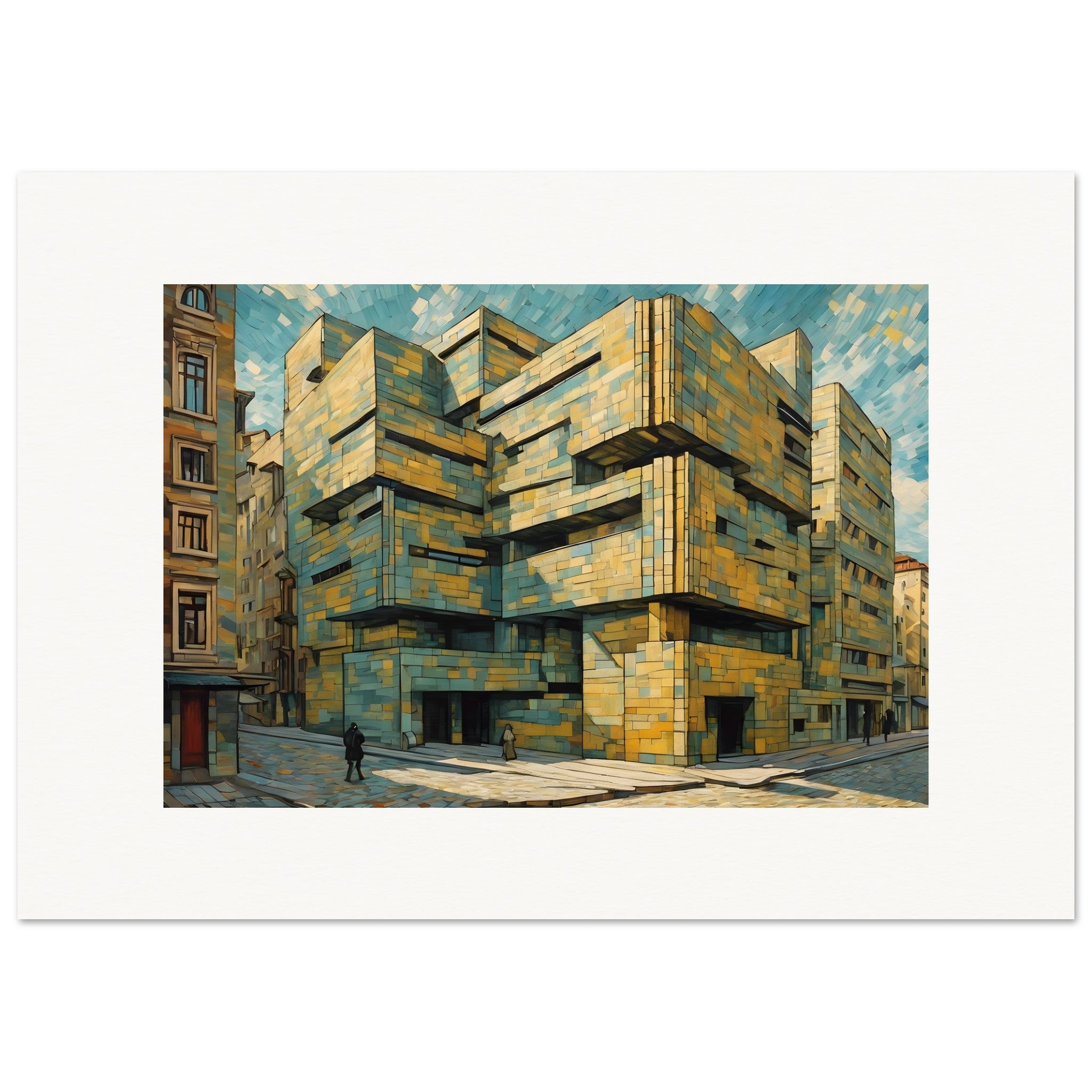 Pintura que captura la turbulencia apasionada de la naturaleza y la emoción humana, Arquitectura - Póster