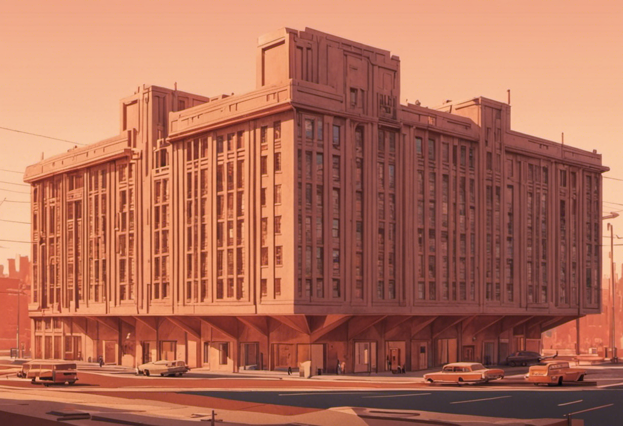 Edificio de arquitectura brutalista - Póster