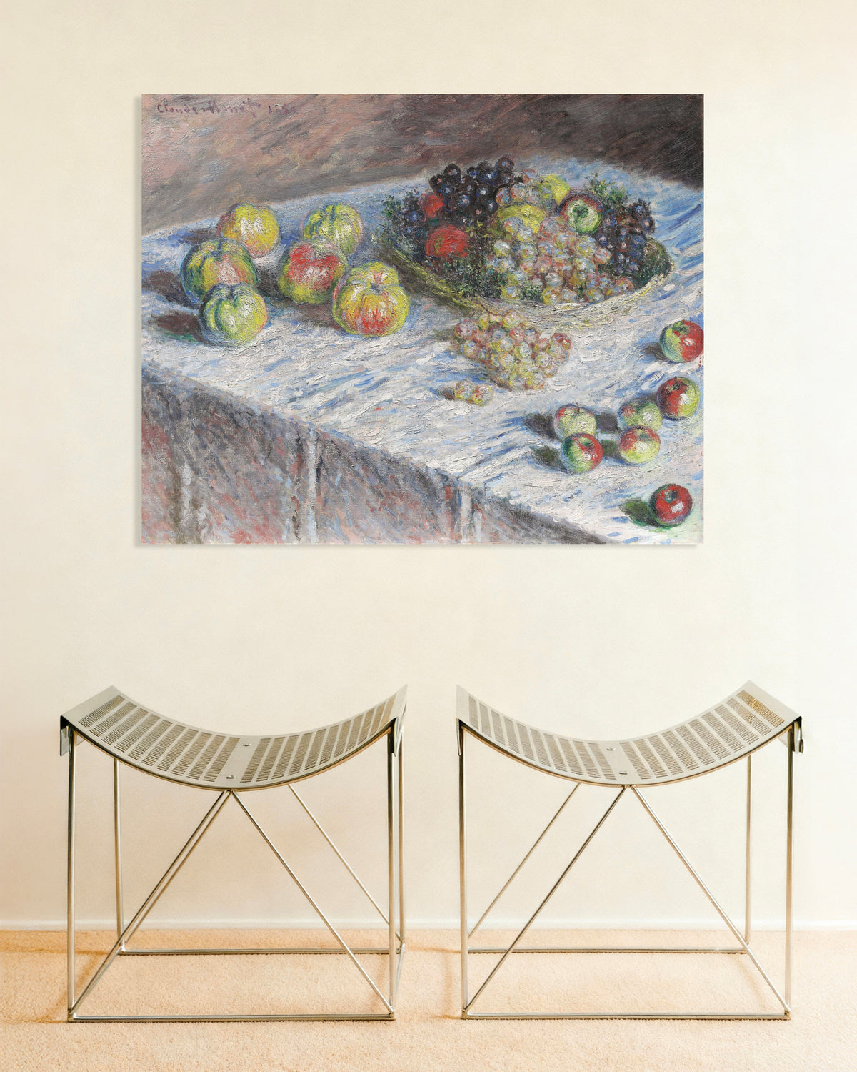 Póster Manzanas y uvas (1880), de Claude Monet