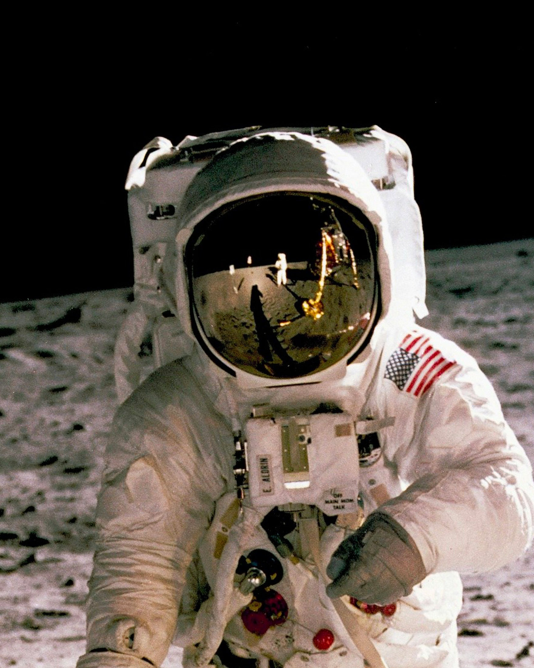 Astronauta, NASA, misión Apolo, La Luna - Póster