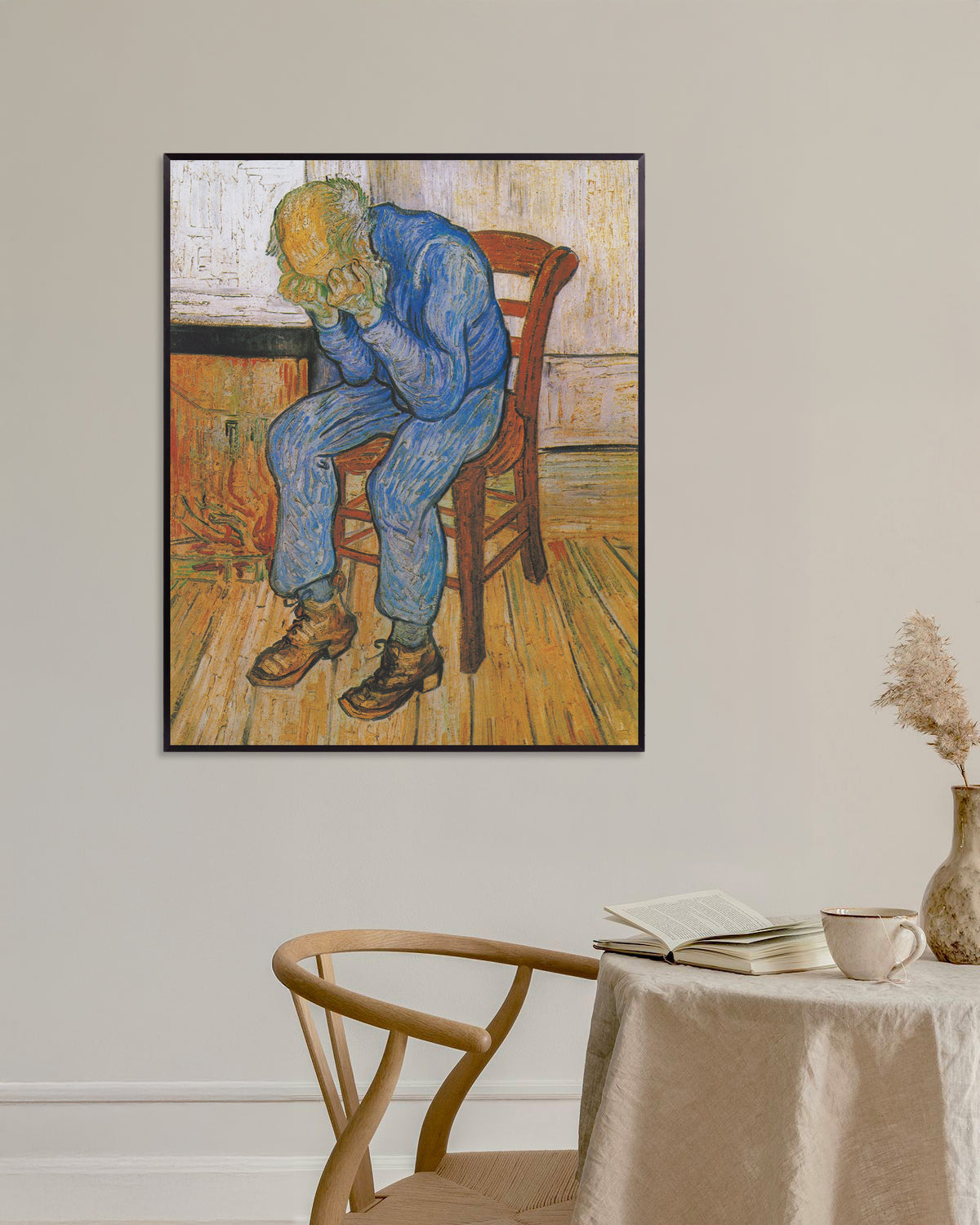 Póster de A las puertas de la eternidad (1890), de Vincent van Gogh, con marco metálico