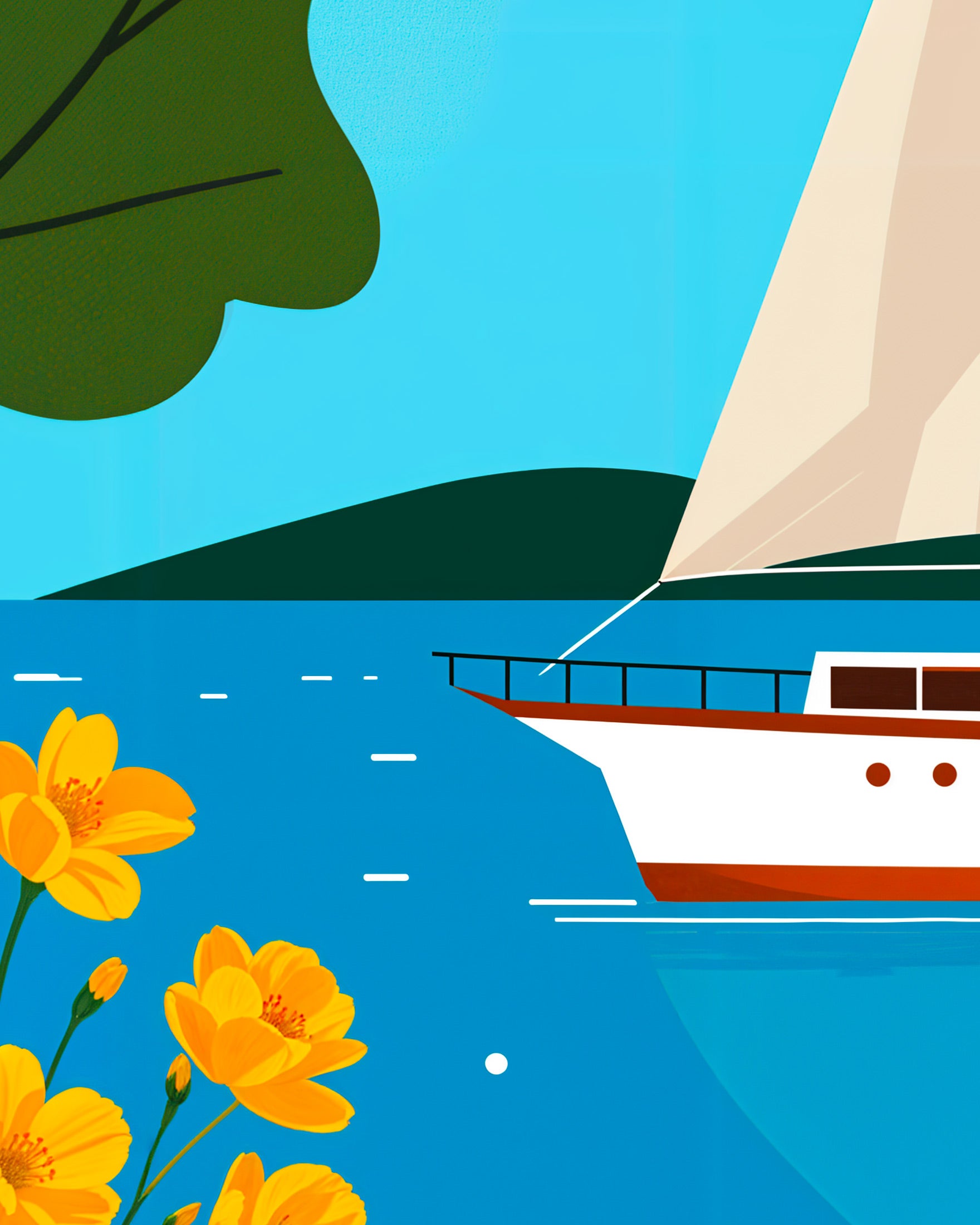 Barco de vela - Póster