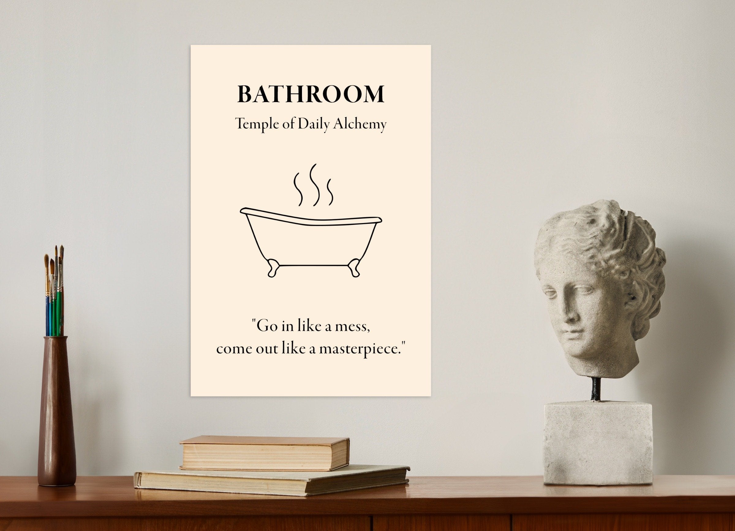 Poster of Bathroom Temple of Daily Alchemy Art Print