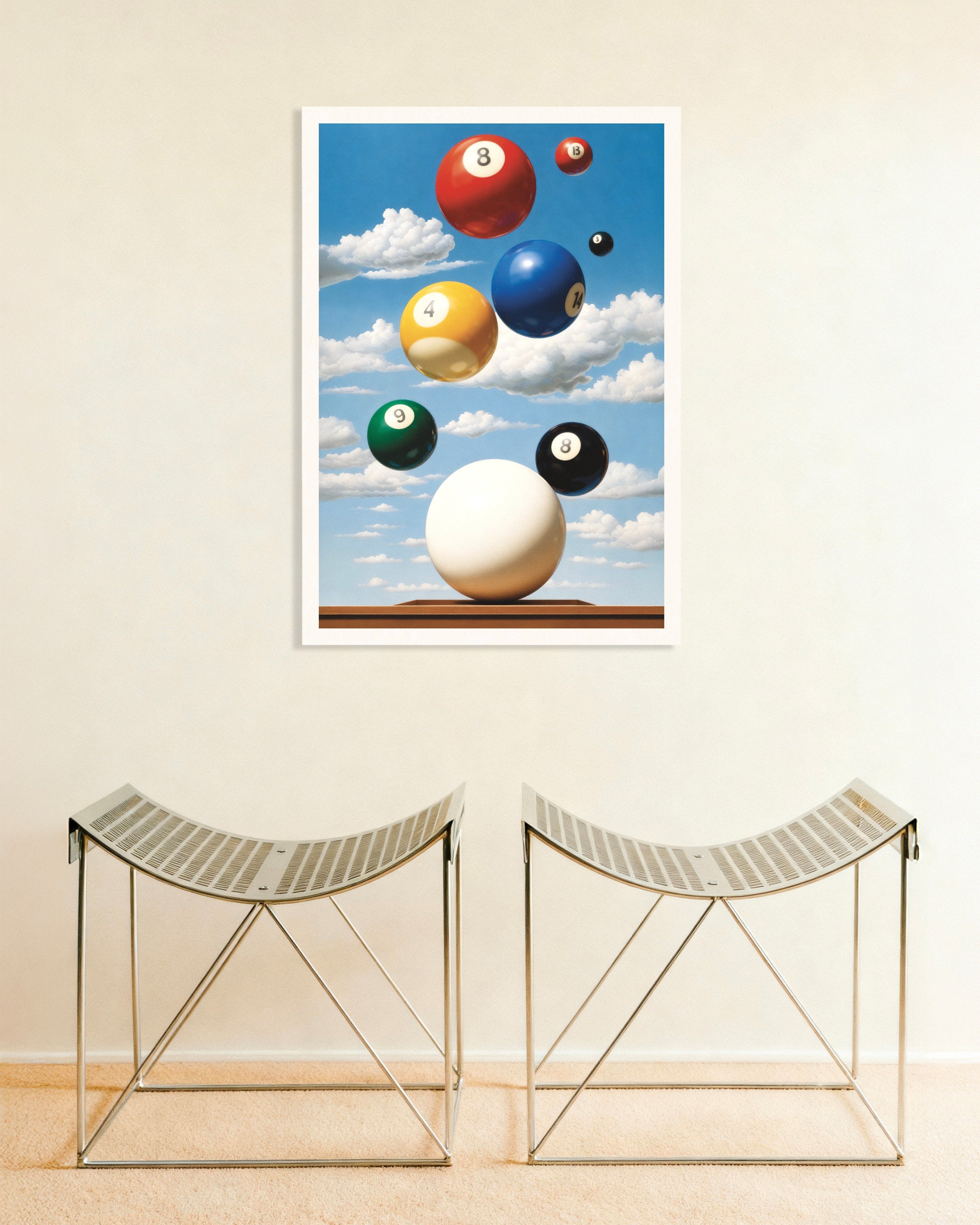 Poster of Billiard poster – Surreal sports art print