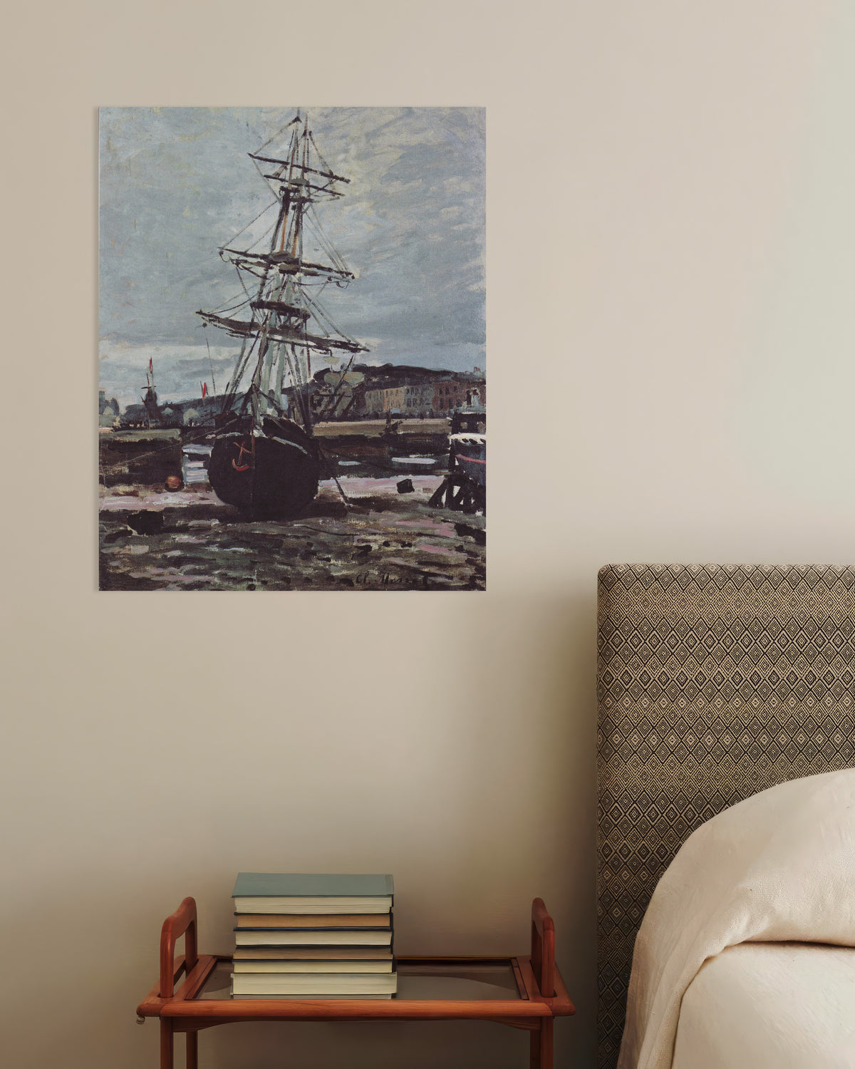 Póster Barco varado en Fécamp (1868), de Claude Monet