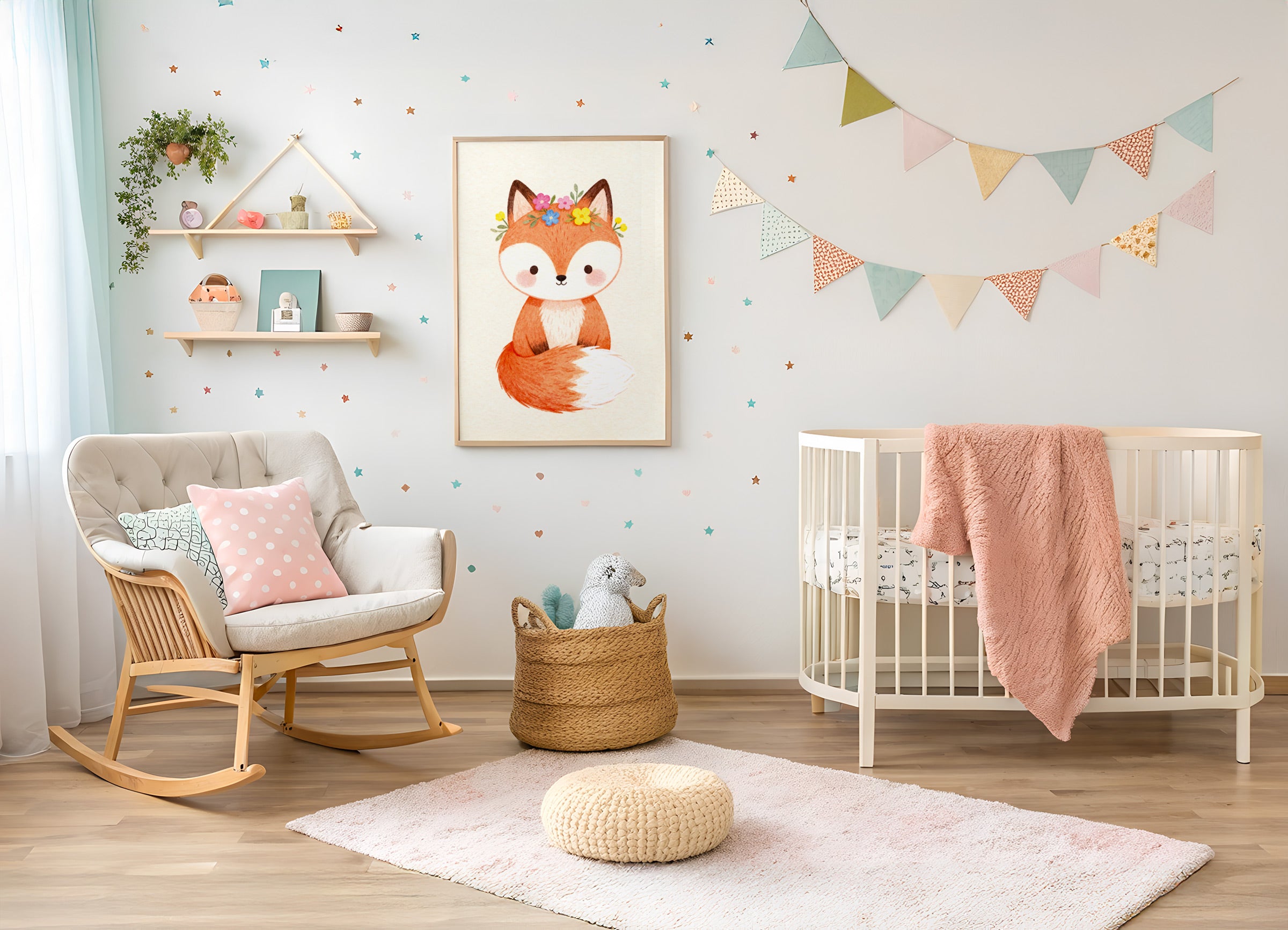 Póster de Zorro - Arte de Pared para Cuarto Infantil Bosque