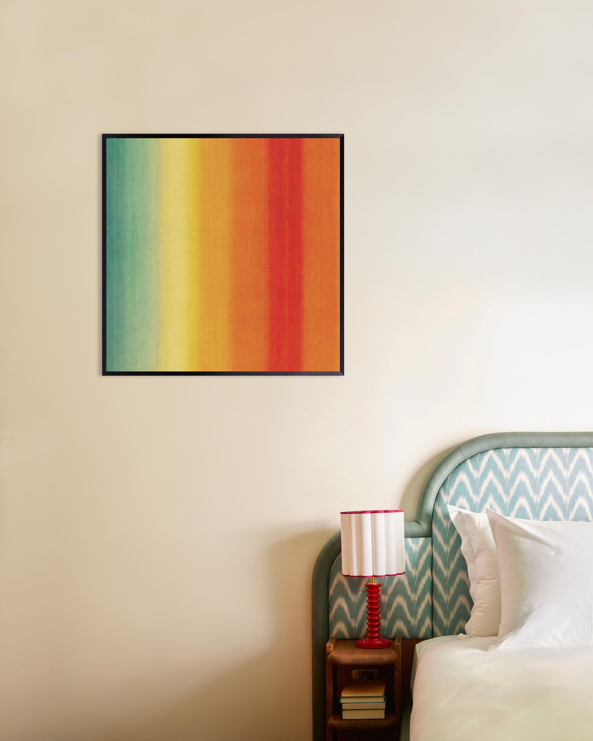 Póster con degradado de colores relajantes, con marco metálico