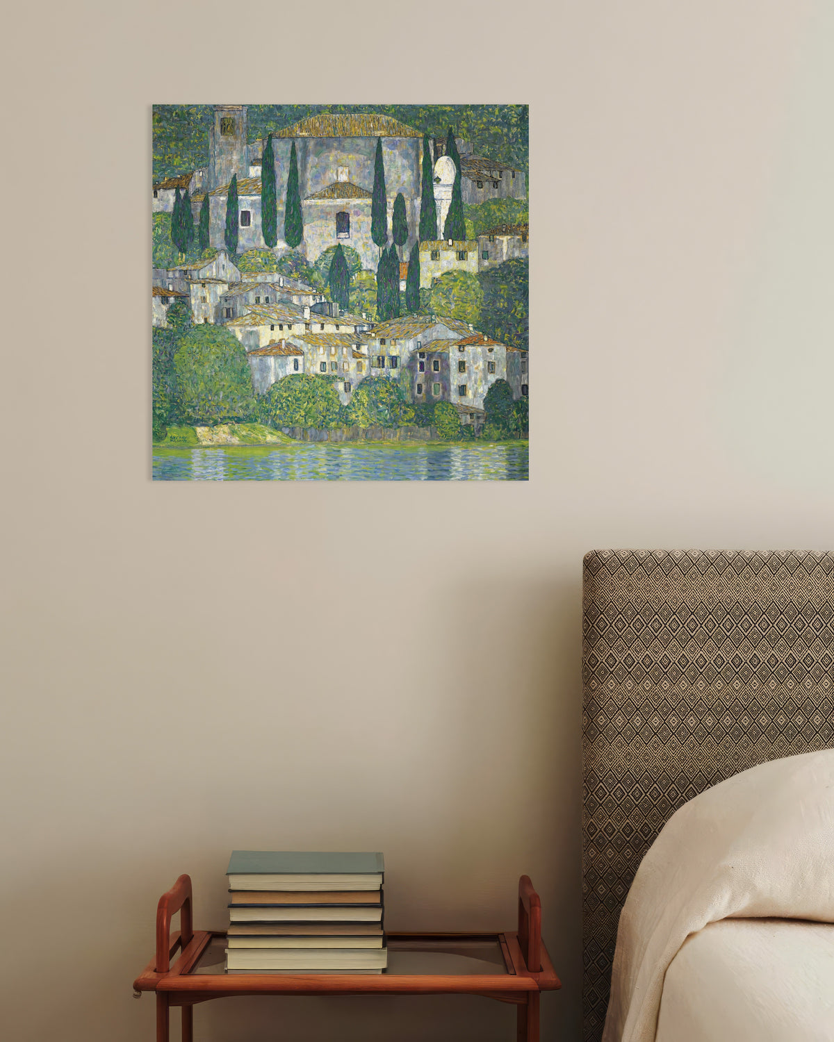 Póster Iglesia en Cassone (Paisaje con cipreses) (1913), de Gustav Klimt