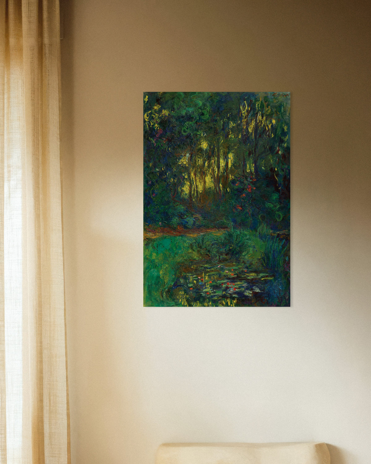 Póster Rincón del estanque de nenúfares (1918–1919), de Claude Monet