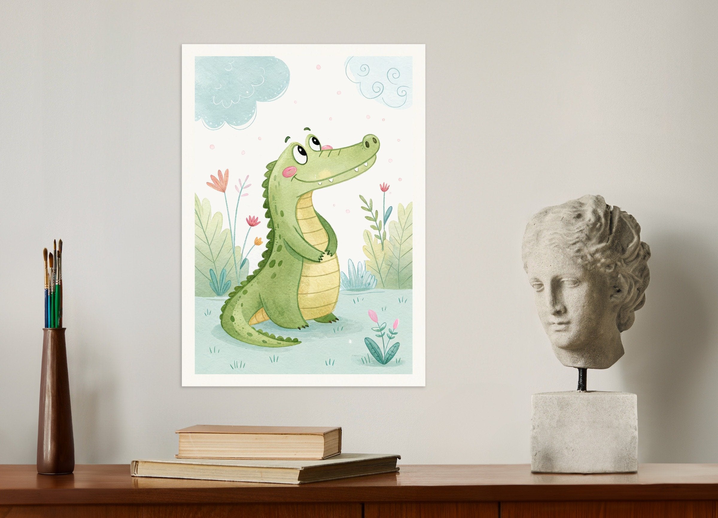 Crocodile Poster - Safari Nursery Wall Art