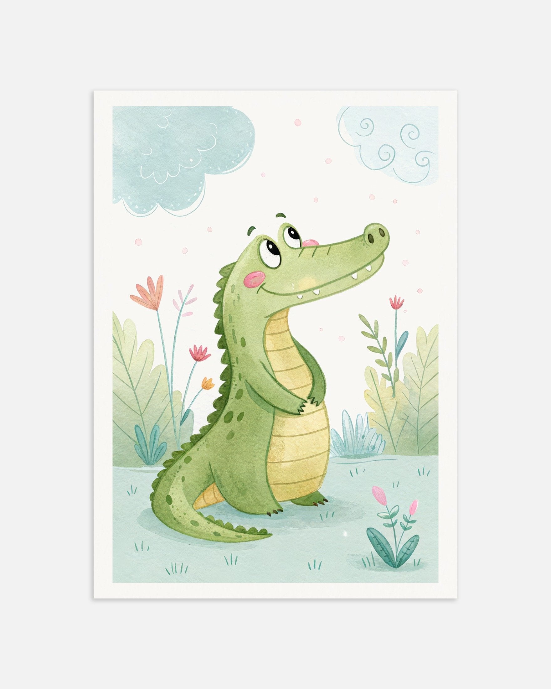Crocodile Poster - Safari Nursery Wall Art, thumbnail