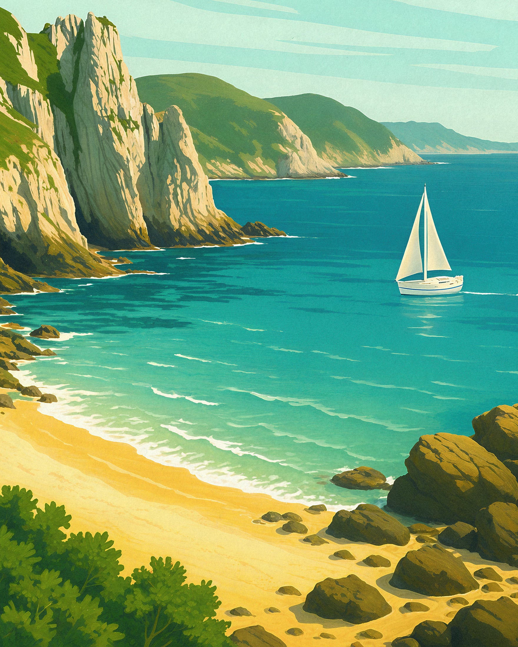 Póster de viaje Crozon - Costa de Bretaña