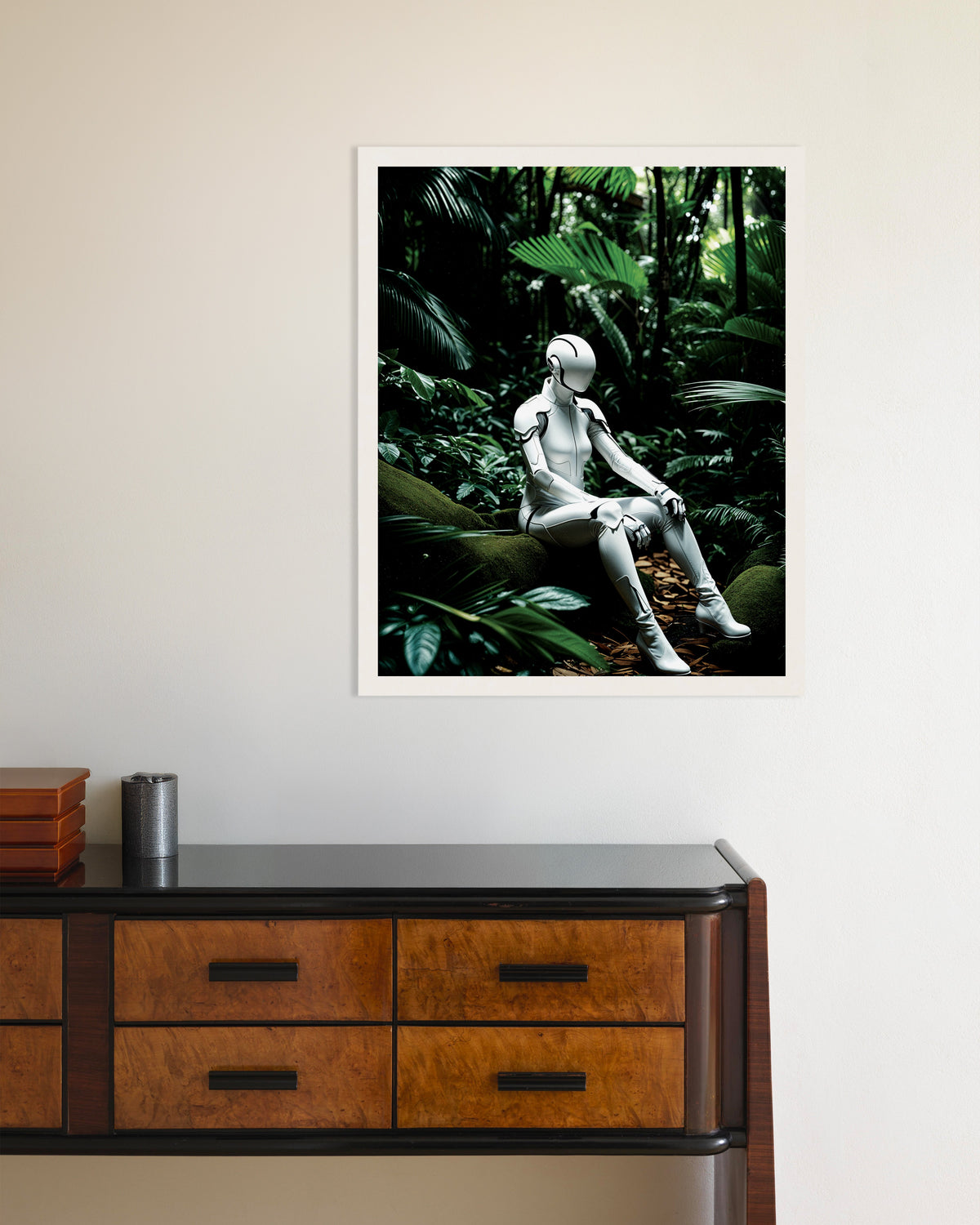 Póster de Cyborg en la espesura de la jungla