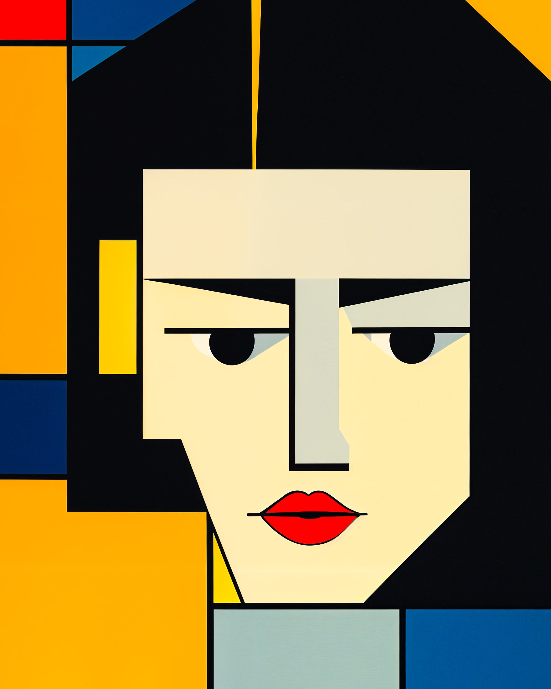 De Stijl, retrato de Justine - Póster