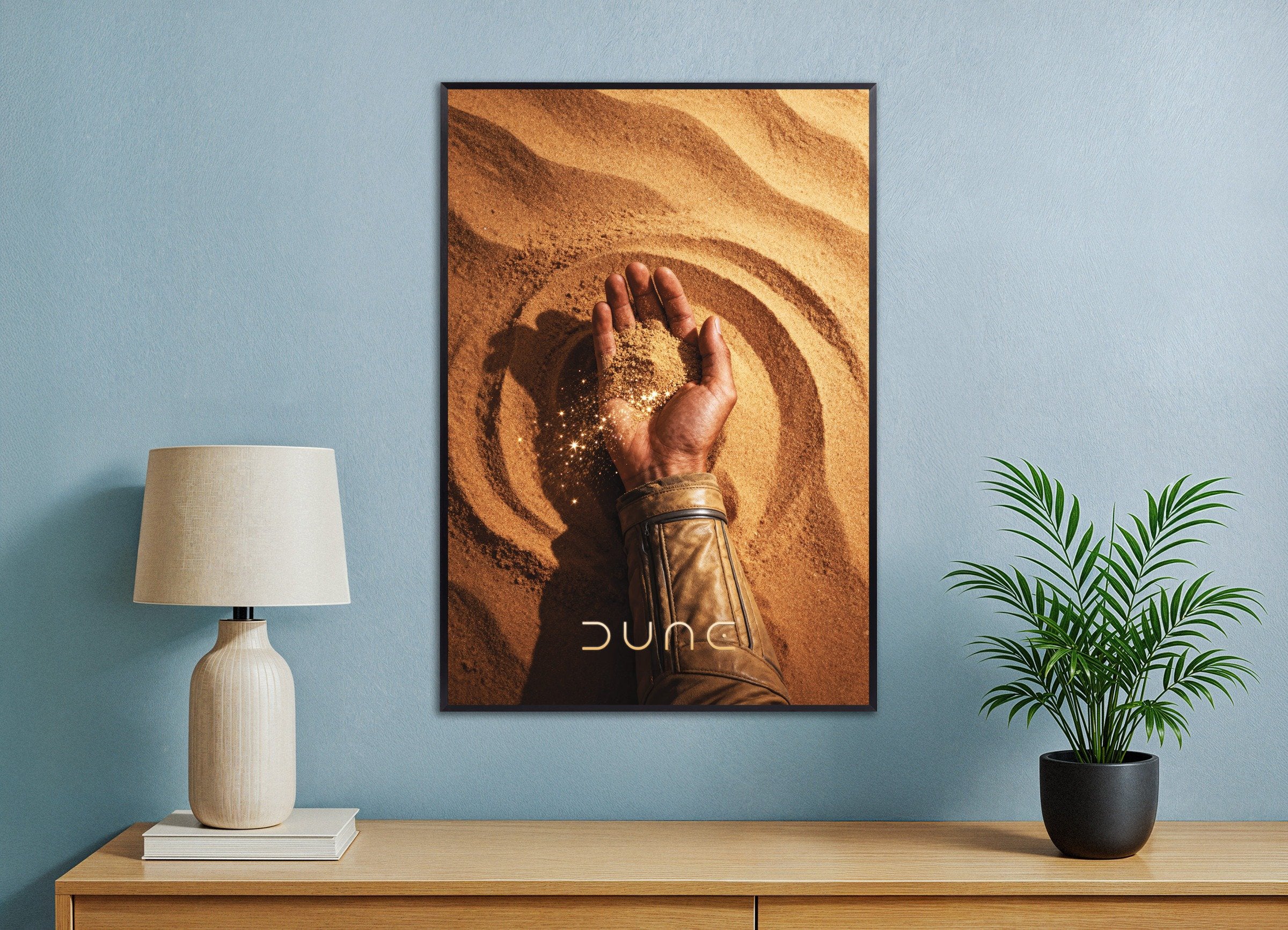 Póster Mano del Desierto, Duna, Lámina decorativa de Arte de Arena de Ciencia Ficción