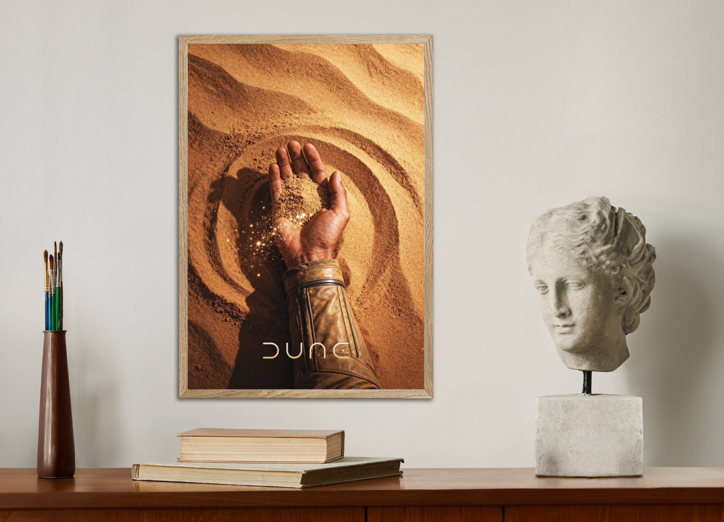 Póster Mano del Desierto, Duna, Lámina decorativa de Arte de Arena de Ciencia Ficción