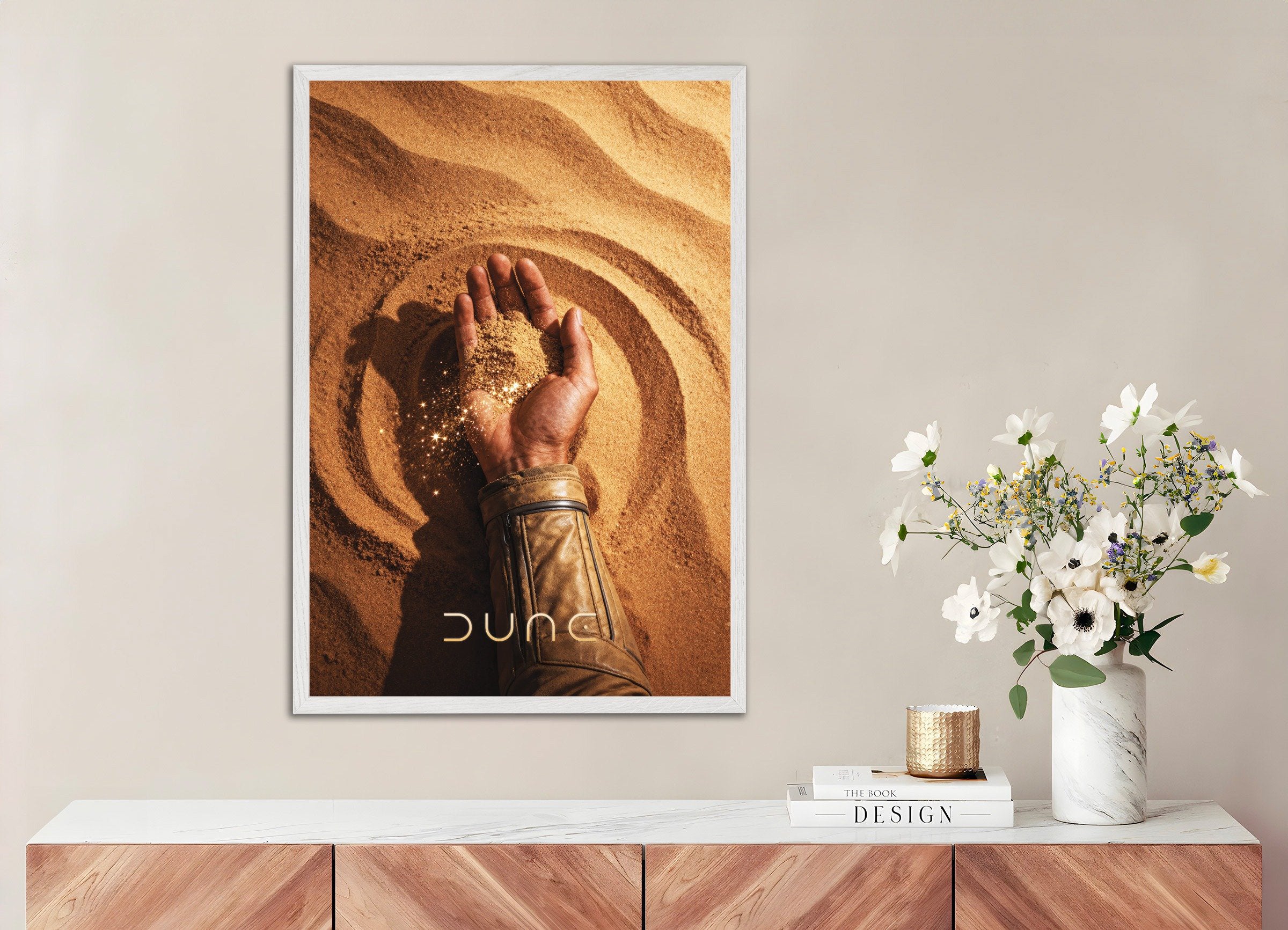 Póster Mano del Desierto, Duna, Lámina decorativa de Arte de Arena de Ciencia Ficción