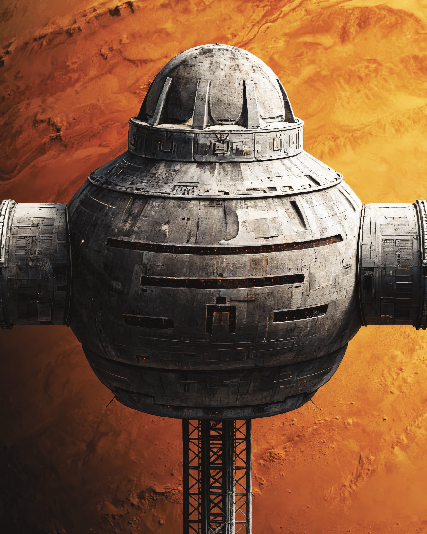 Póster Estación Orbital, Dune, Lámina Decorativa de Planeta de Ciencia Ficción