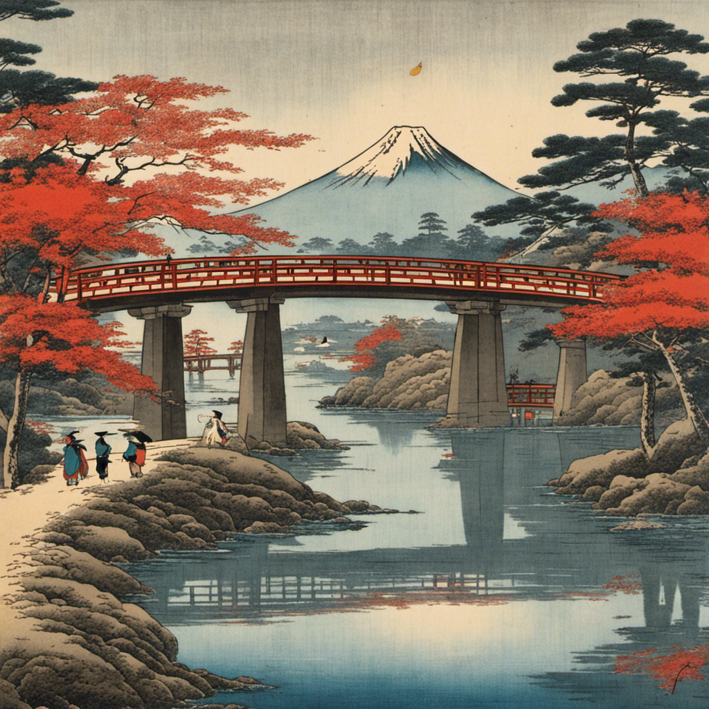 Hiroshige atmósfera, monte Fuji - Póster