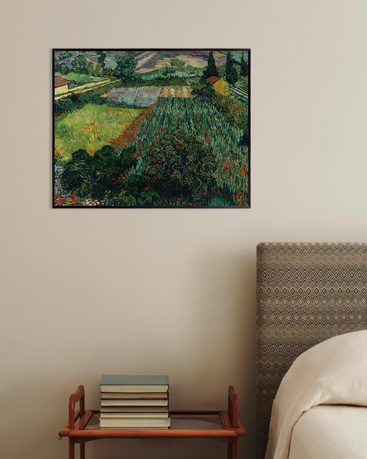 Póster de Campo de amapolas (1889), de Vincent van Gogh, con marco metálico