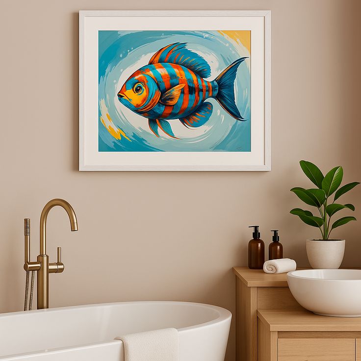 Póster de Peces, Pintura