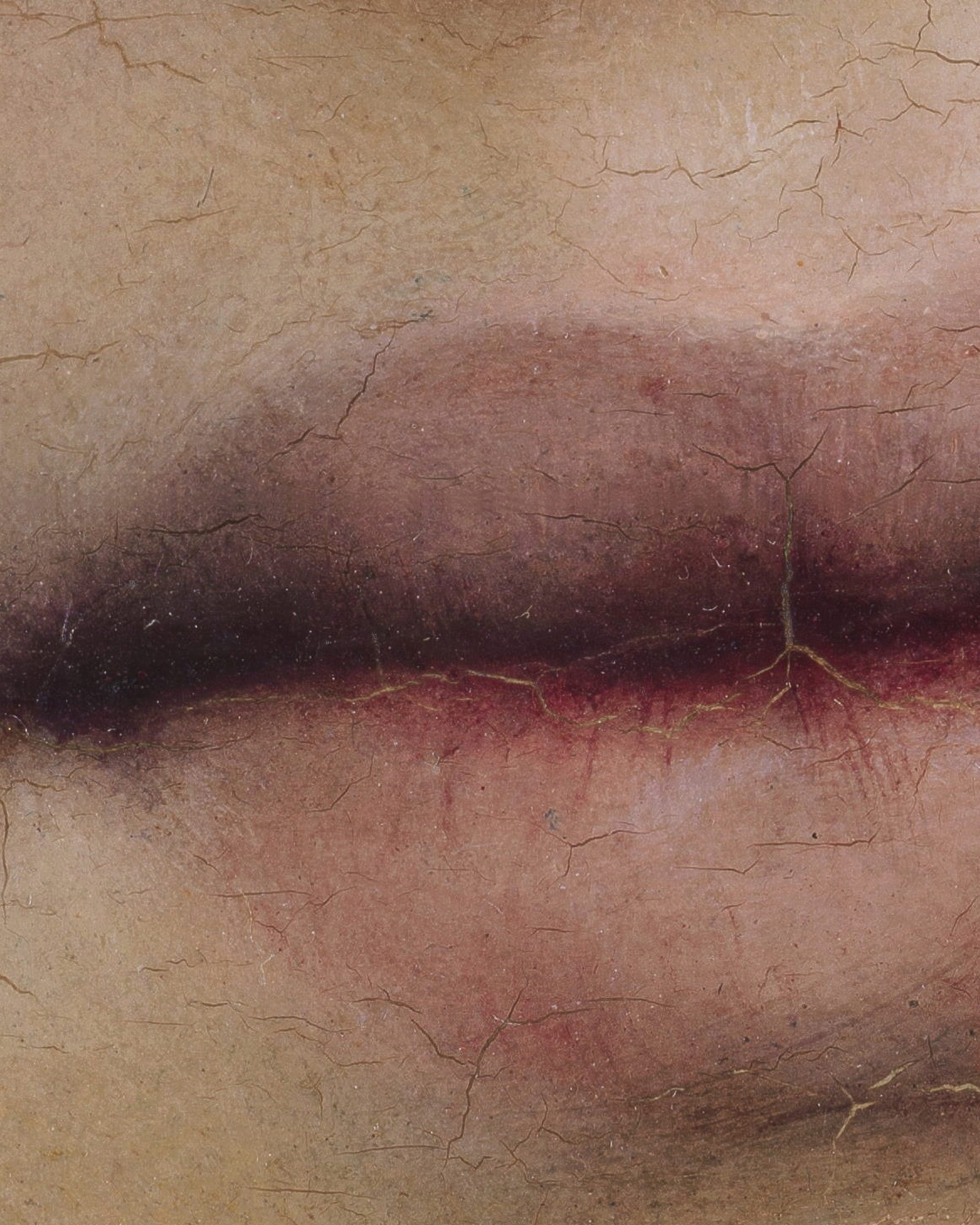 Louis Janmot "Fleur des Champs" Detalle de Labios - Lámina Decorativa de Bellas Artes Póster