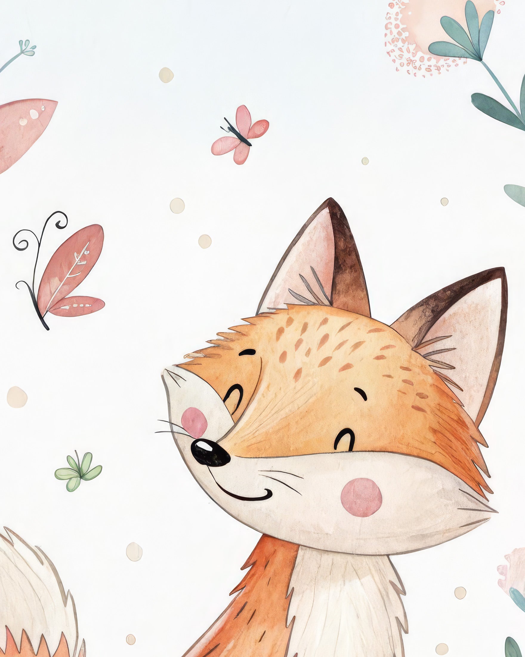 Póster de Zorro - Arte de Pared para Cuarto Infantil Bosque