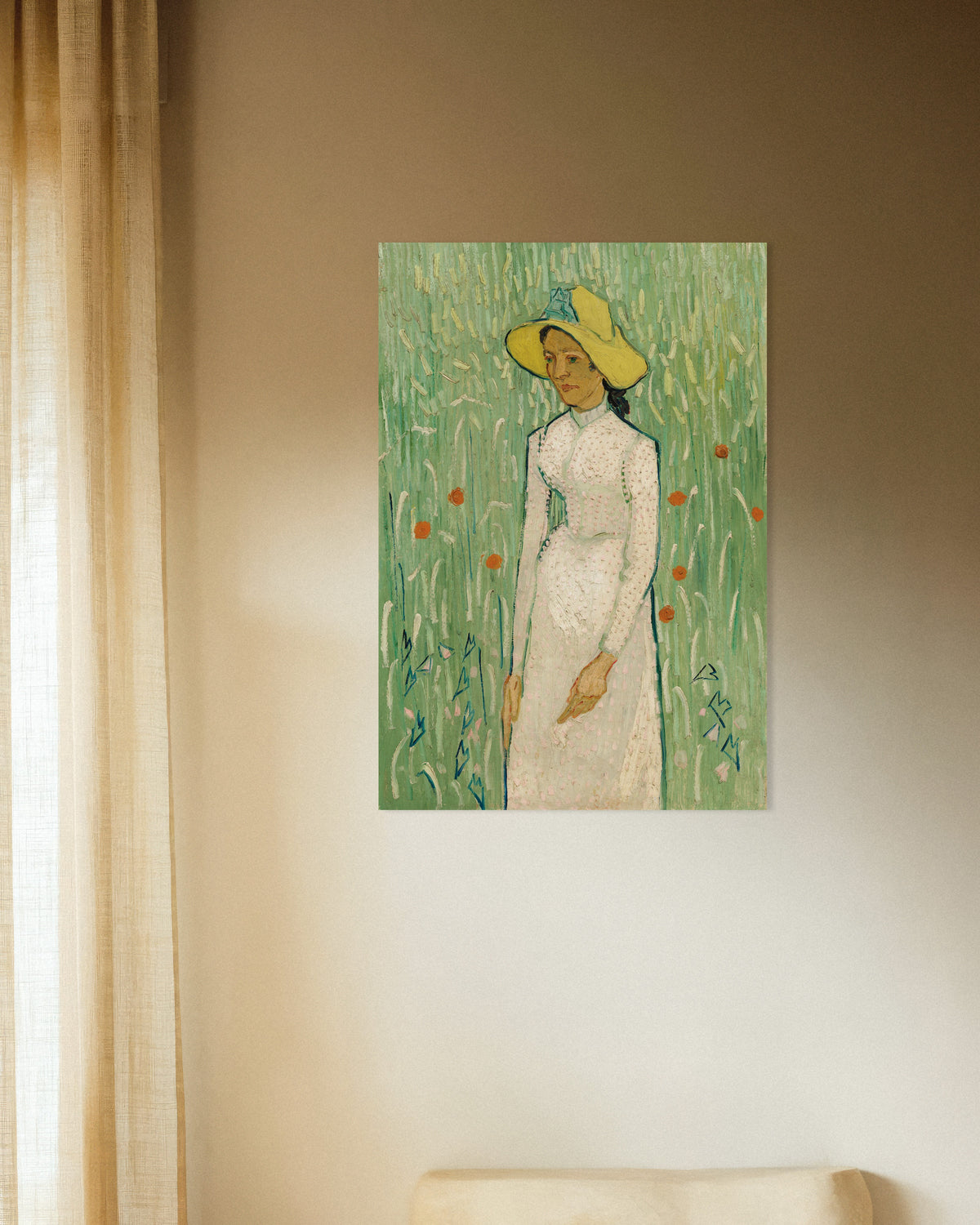 Póster de Chica de blanco (1890), de Vincent van Gogh