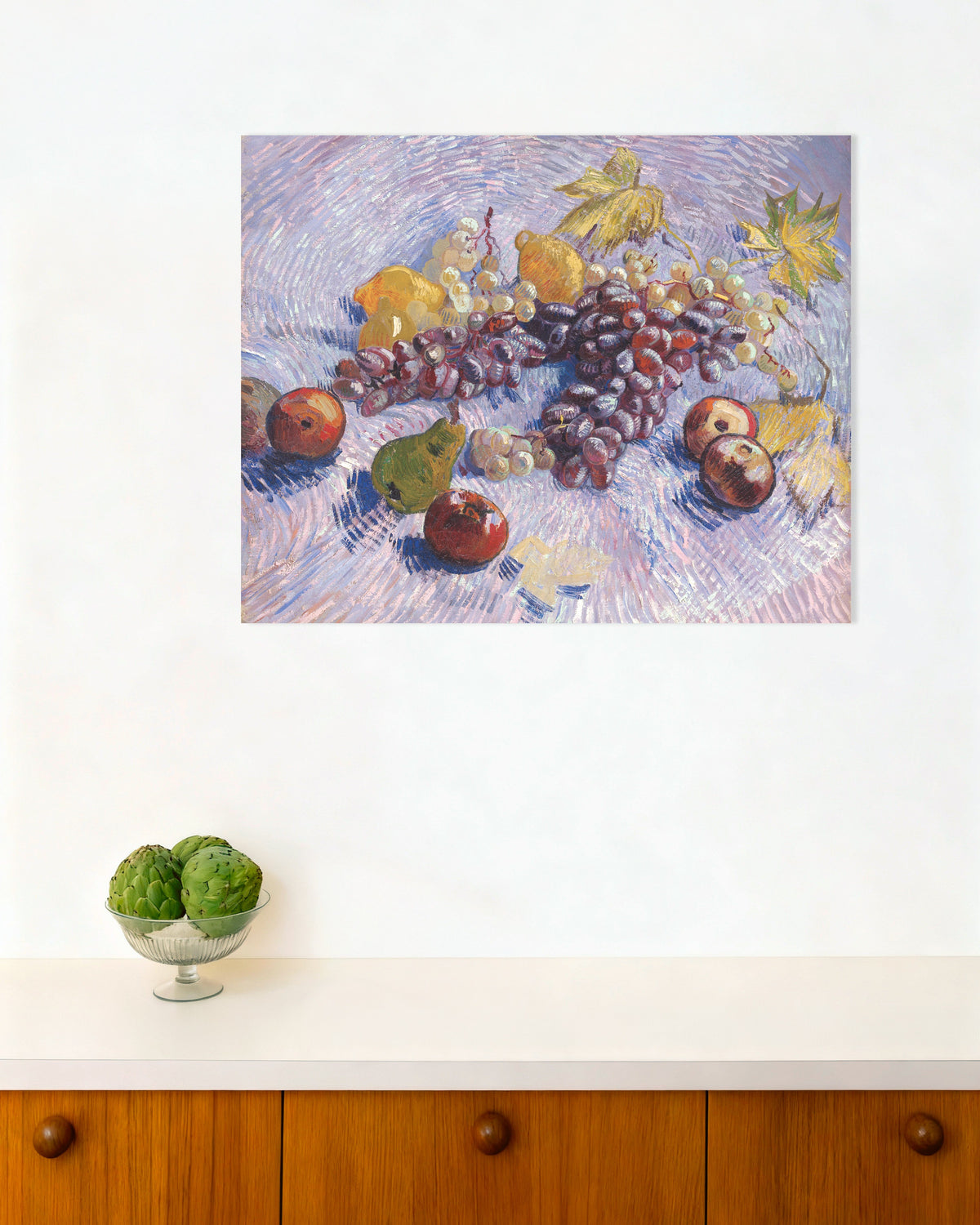 Póster de Uvas, limones, peras y manzanas (1887), de Vincent van Gogh