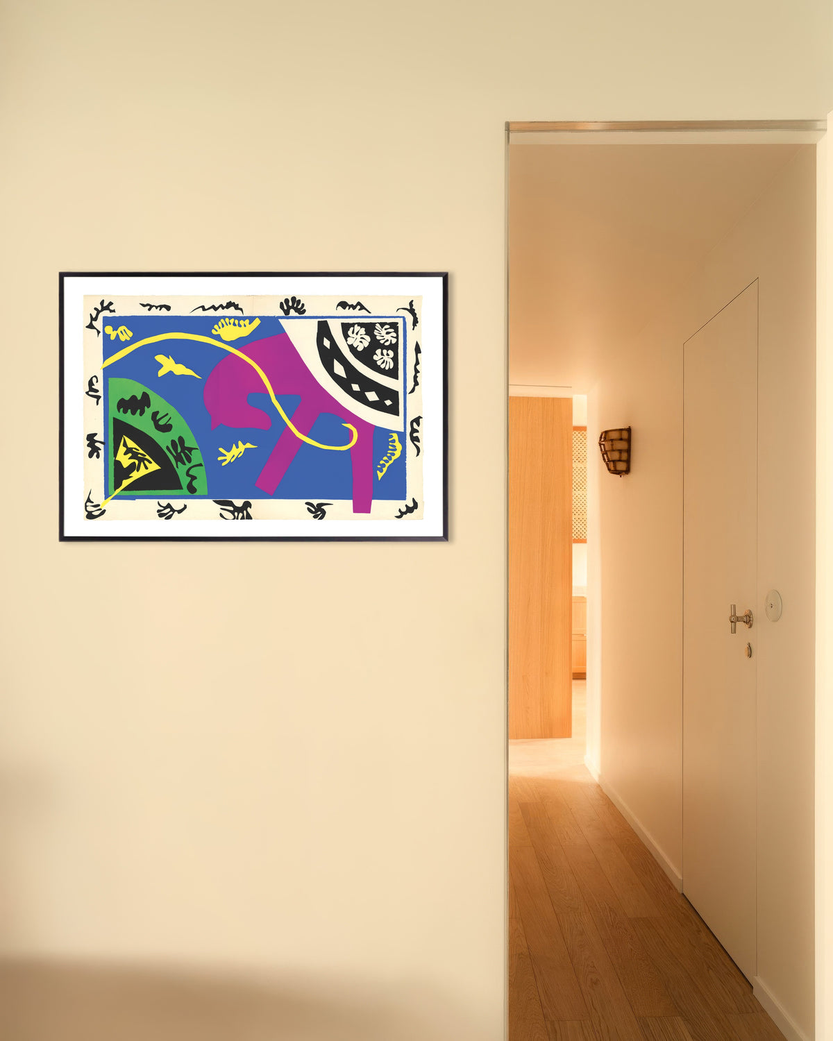 Caballo, jinete y payaso (Jazz, 1947), de Henri Matisse: póster con marco metálico