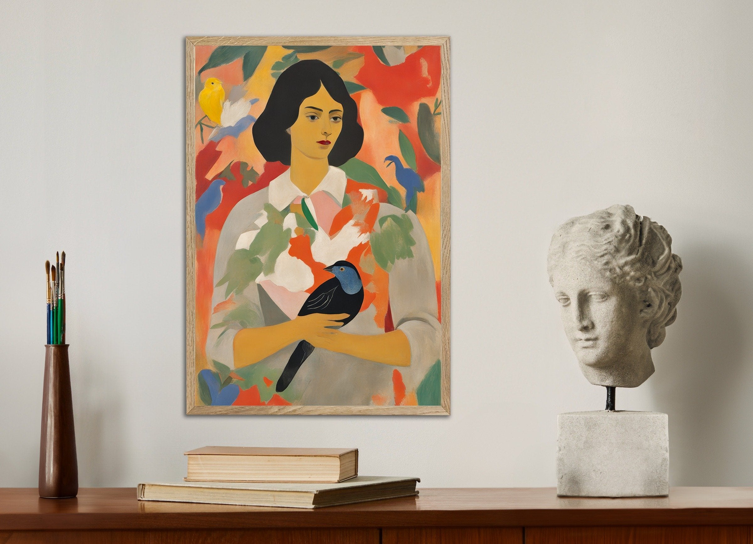 Poster of I Carry You Within Me - Art Print, with natural wooden frame