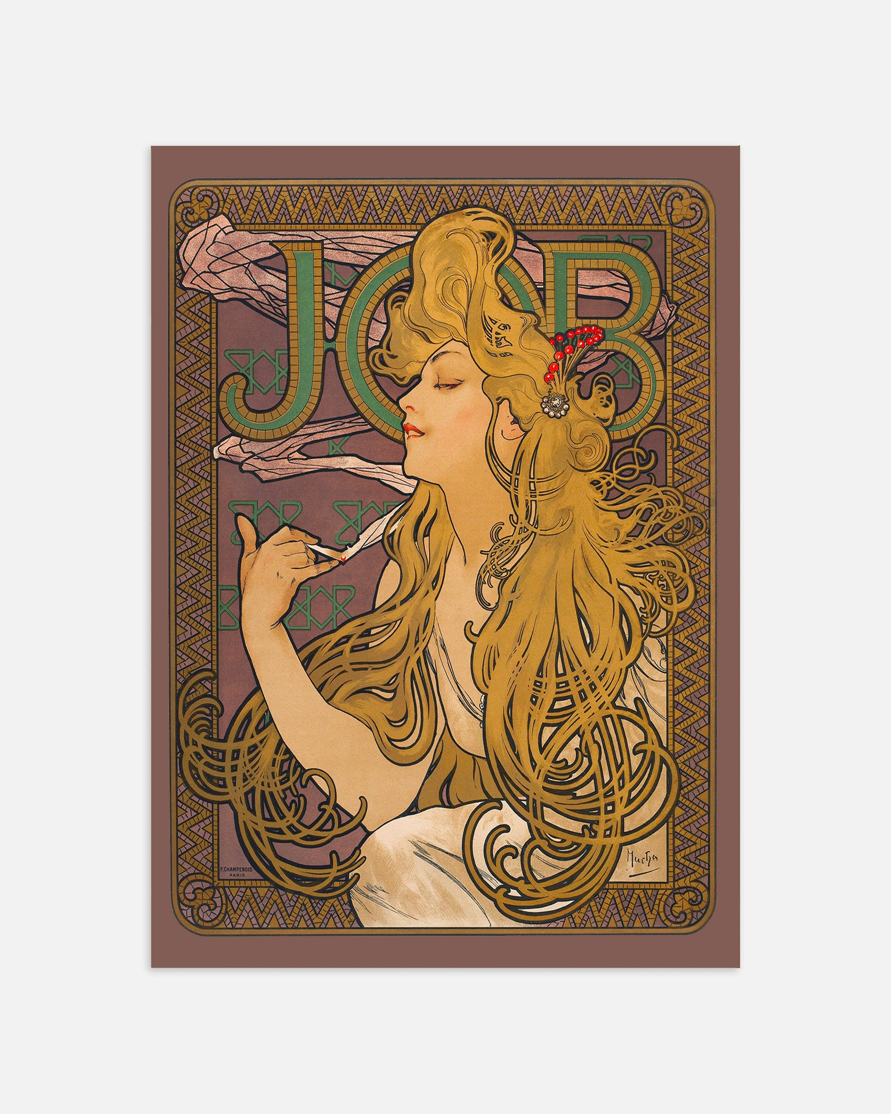 Trabajo (1896) de Alfons Mucha - Póster