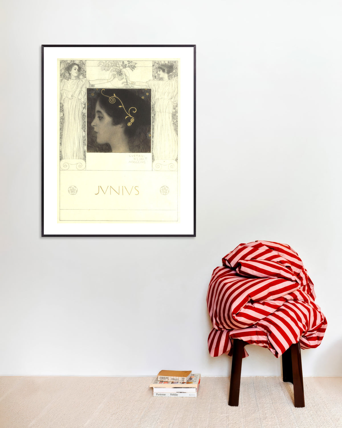 Póster Junius (1896), de Gustav Klimt, con marco metálico