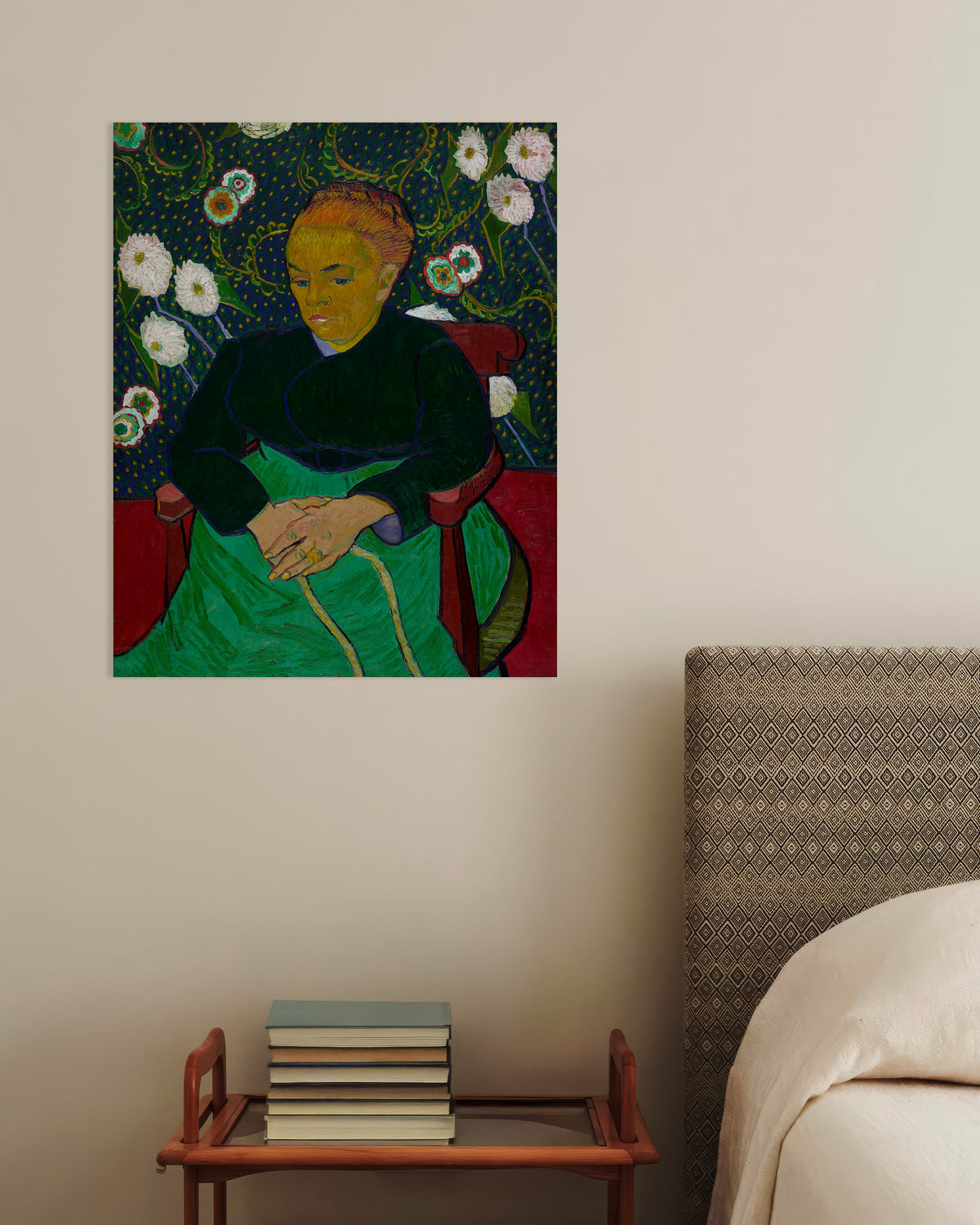 Póster de La Berceuse, Madame Roulin acunando la cuna (1889), de Vincent van Gogh