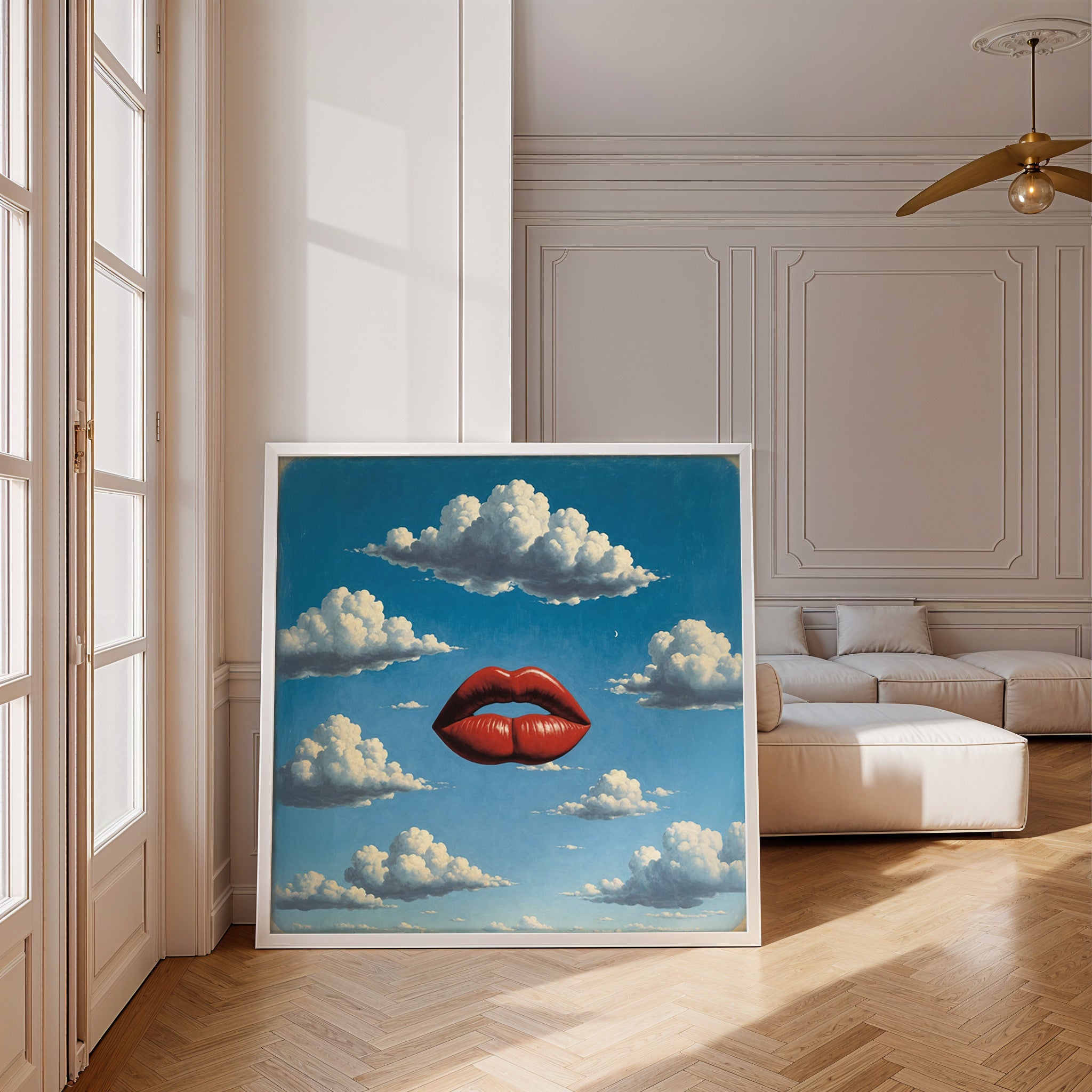 Póster Labios Rojos – Arte Surrealista Onírico