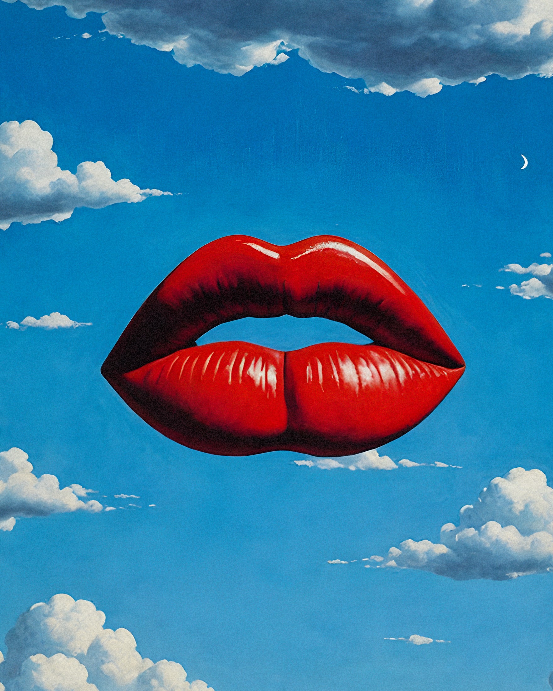 Póster Labios Rojos – Arte Surrealista Onírico