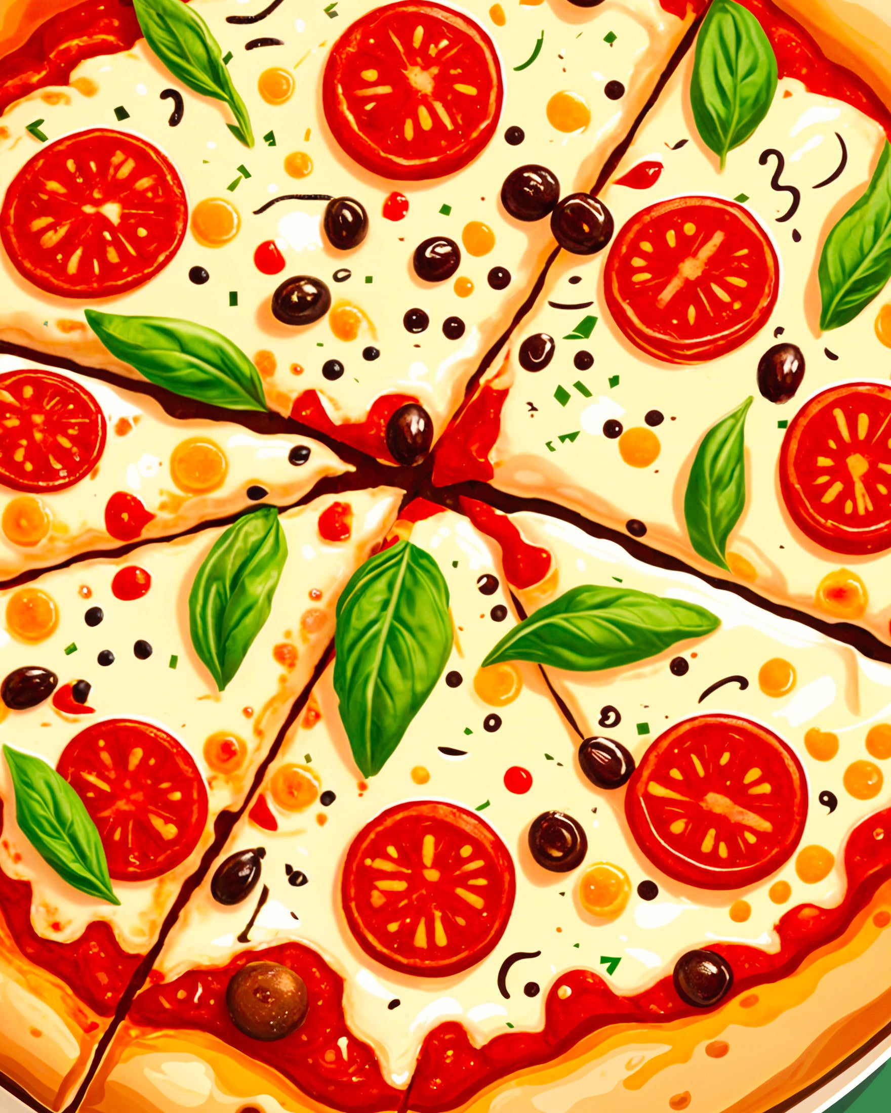 Póster de Pizza, Margherita