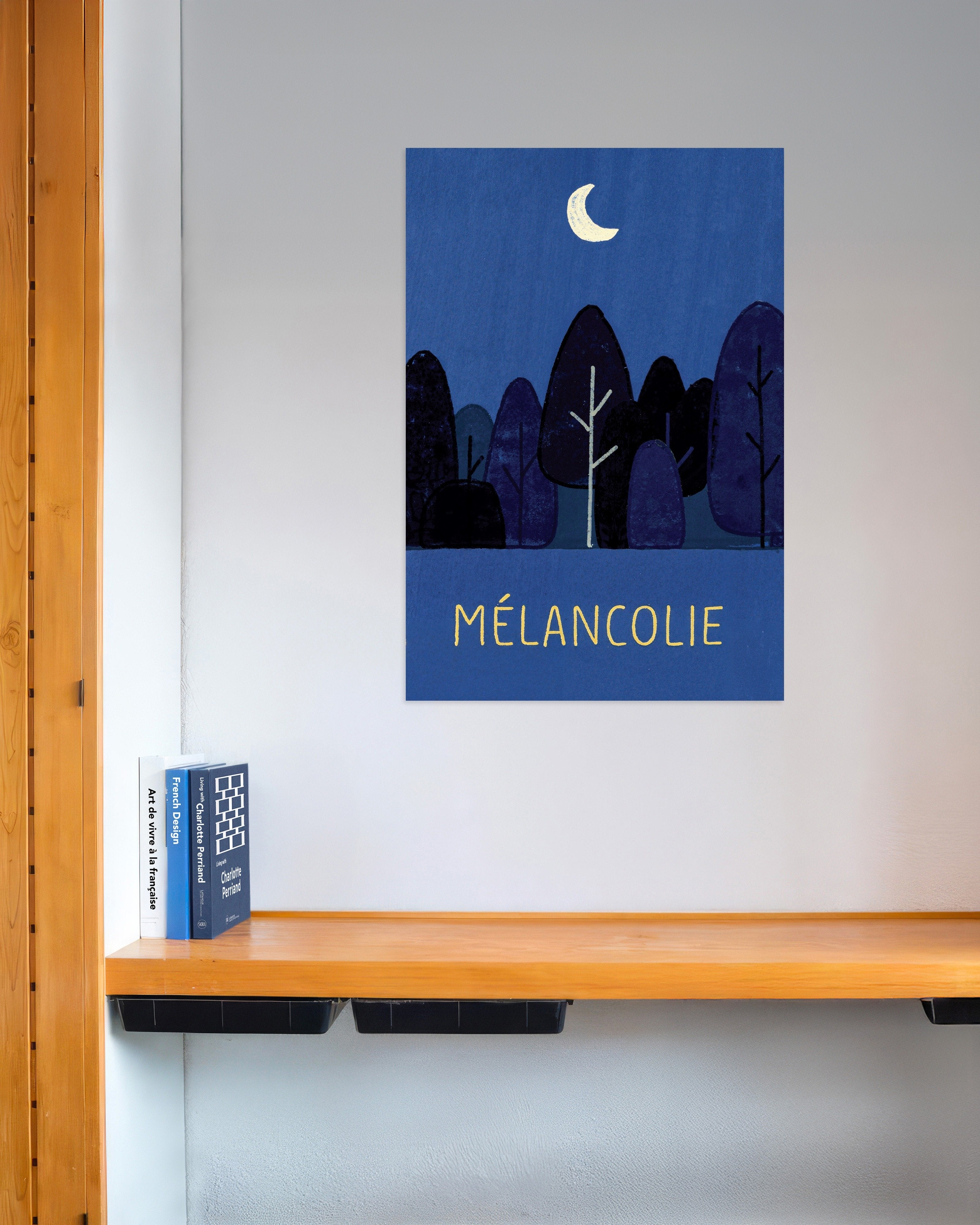 Poster of Mélancolie Moonlit Forest Poster