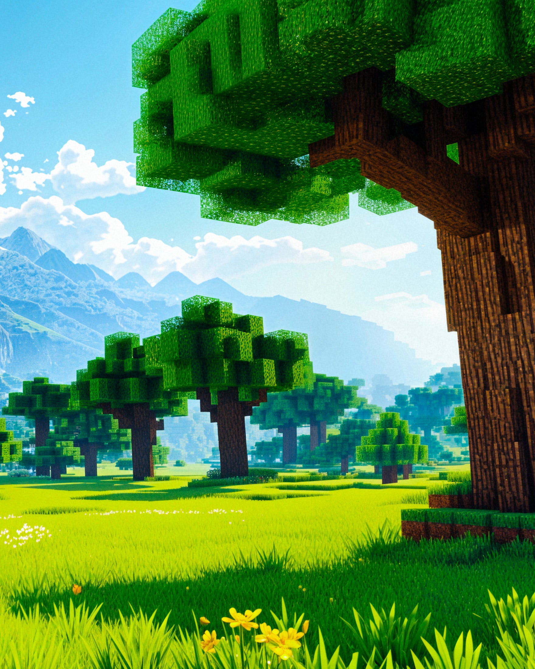 Minecraft, hermoso paisaje - Póster