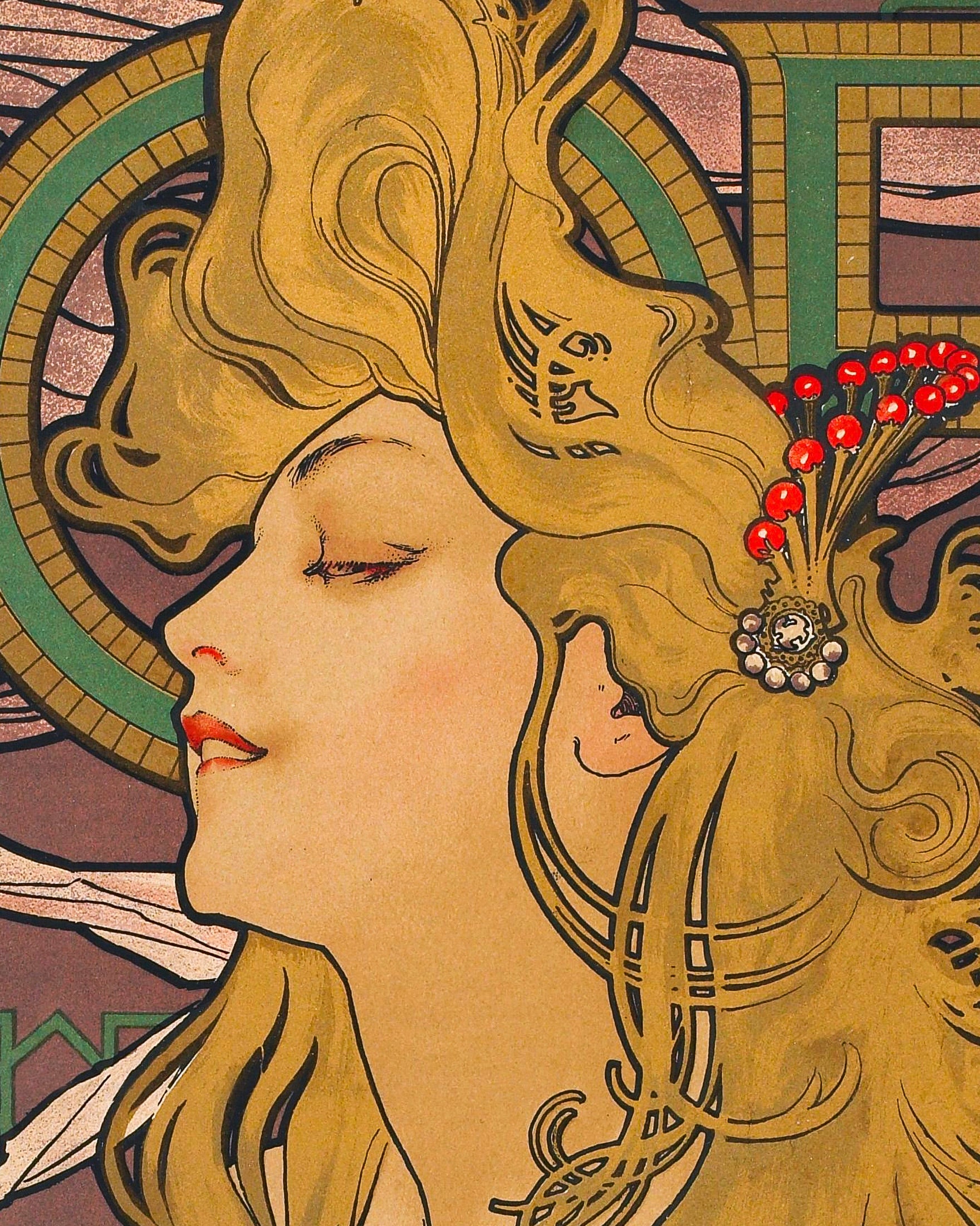 Trabajo (1896) de Alfons Mucha - Póster