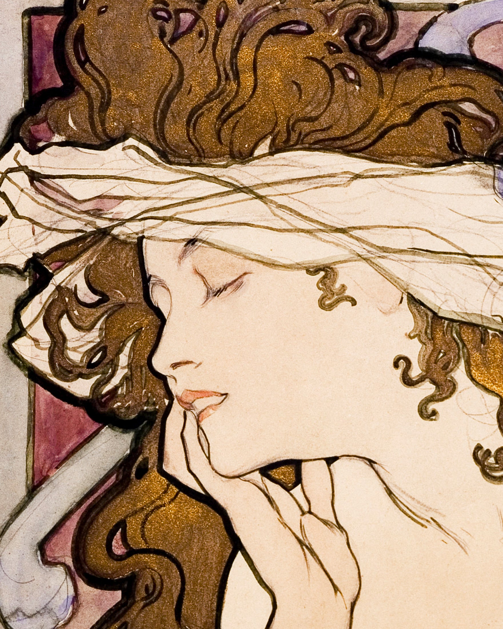 Póster Salón de los Cien (1896) de Alfons Mucha