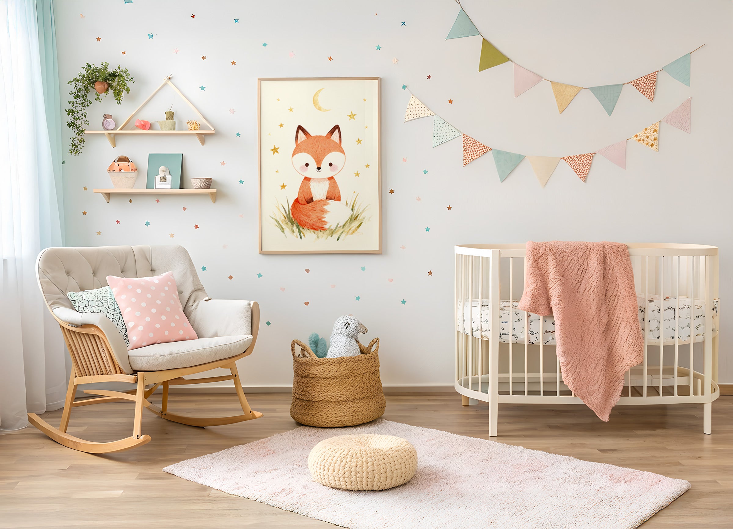 Póster de Zorro - Arte de Pared para Cuarto Infantil Bosque