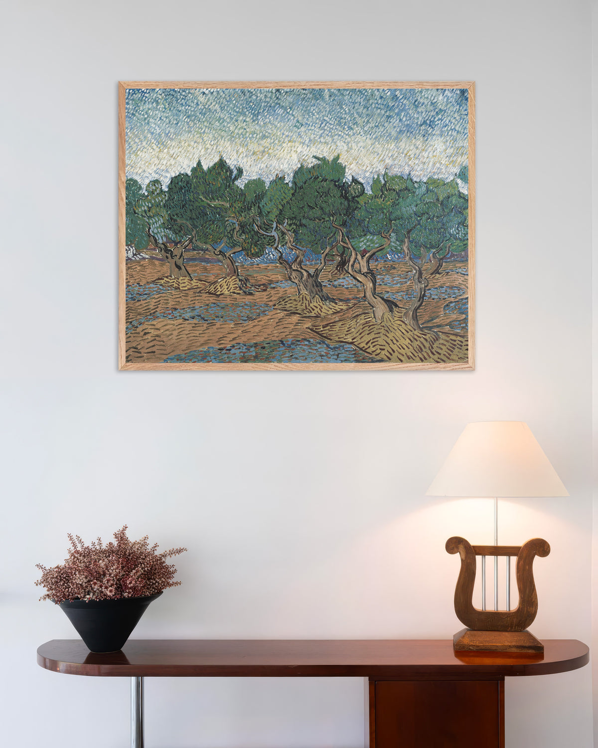 Póster de Olivares (1889), de Vincent van Gogh, con marco de madera natural