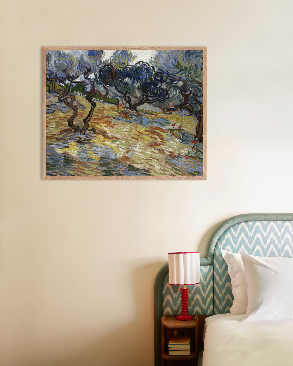 Póster de Olivos (1889), de Vincent van Gogh, con marco de madera natural
