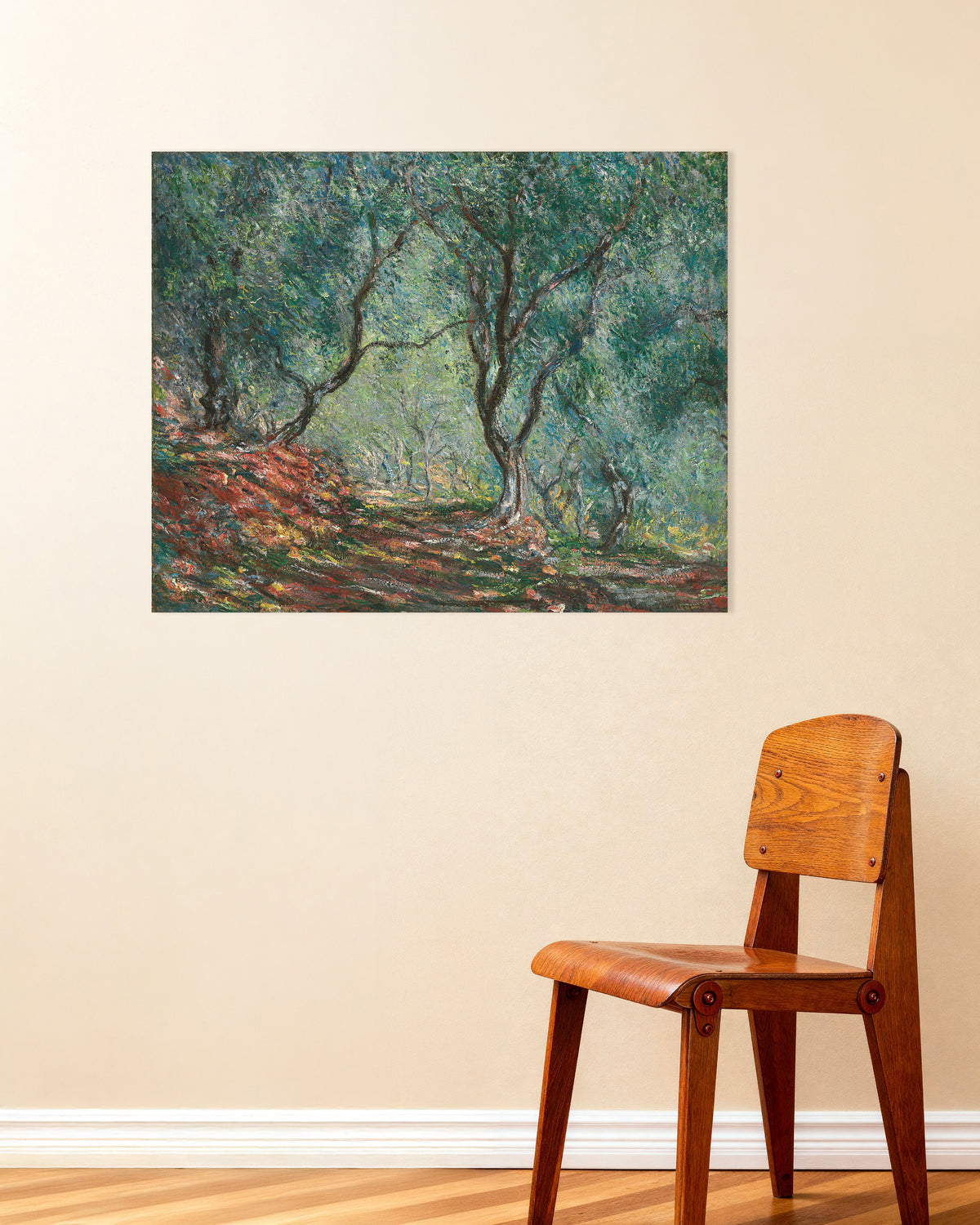 Póster Olivar en el jardín Moreno (1884), de Claude Monet