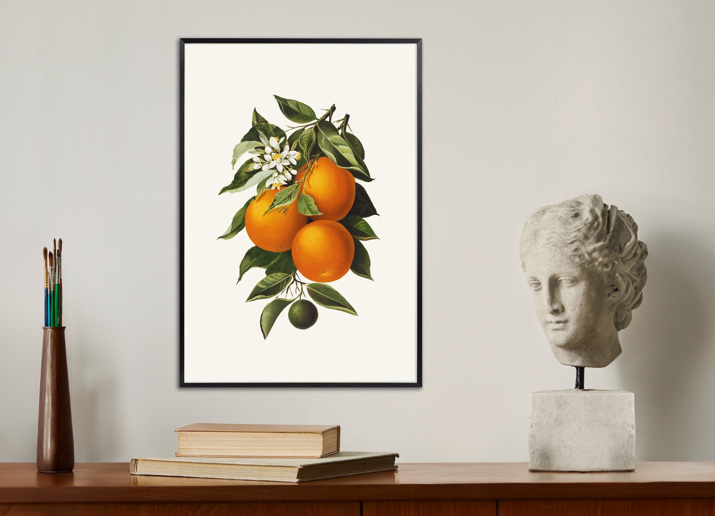 Poster of Oranges Poster, with metal frame