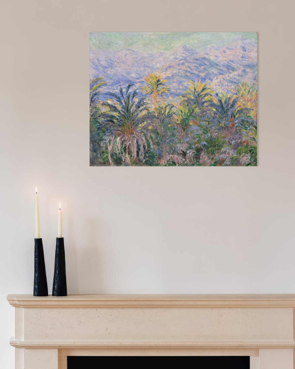 Póster Palmeras en Bordighera (1884), de Claude Monet