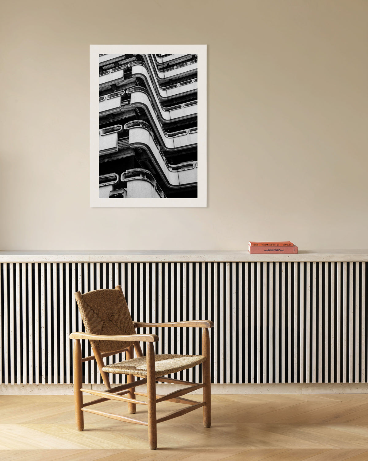 Póster «Balcones de hormigón ondulante»