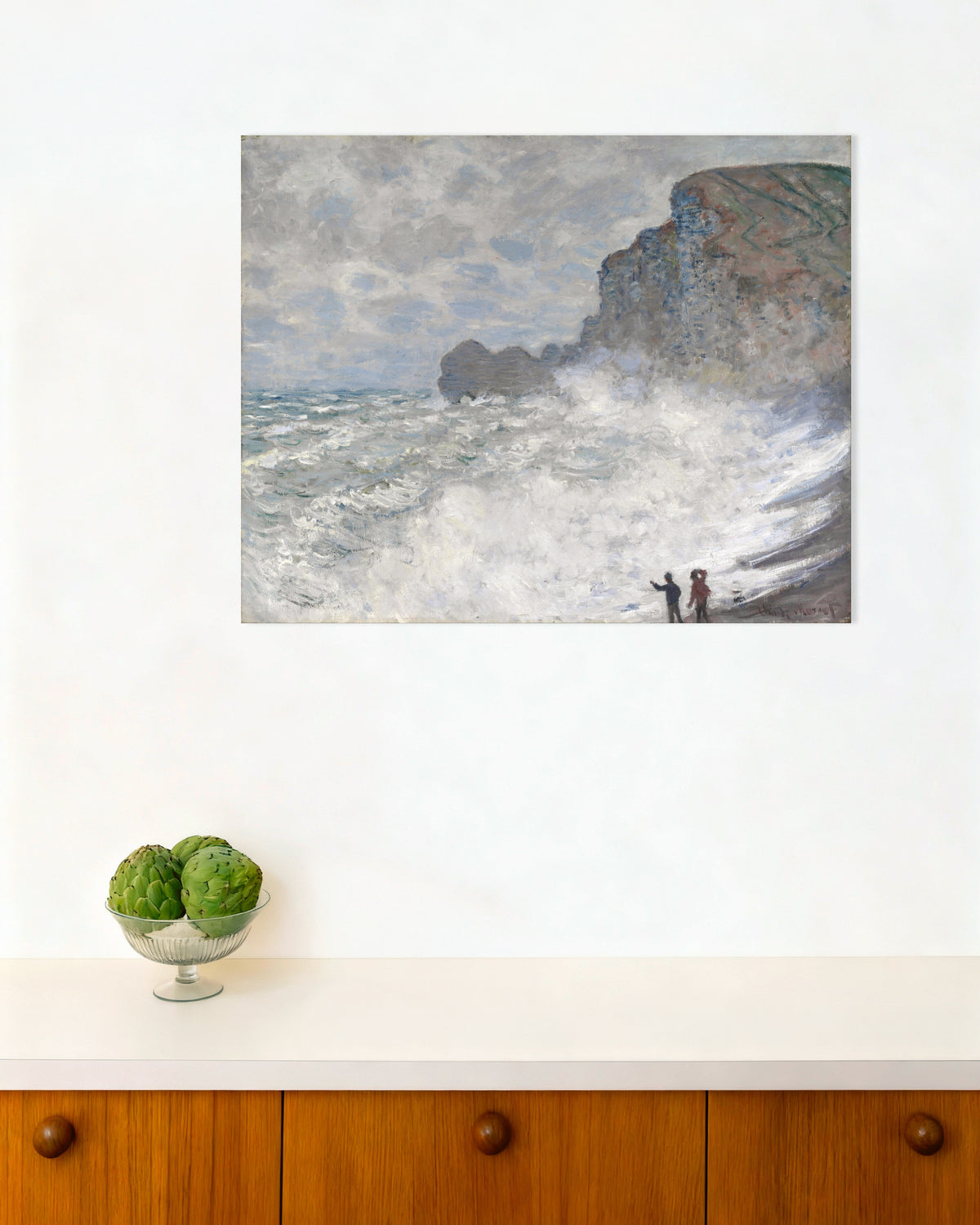 Póster Temporal en Étretat (1883), de Claude Monet