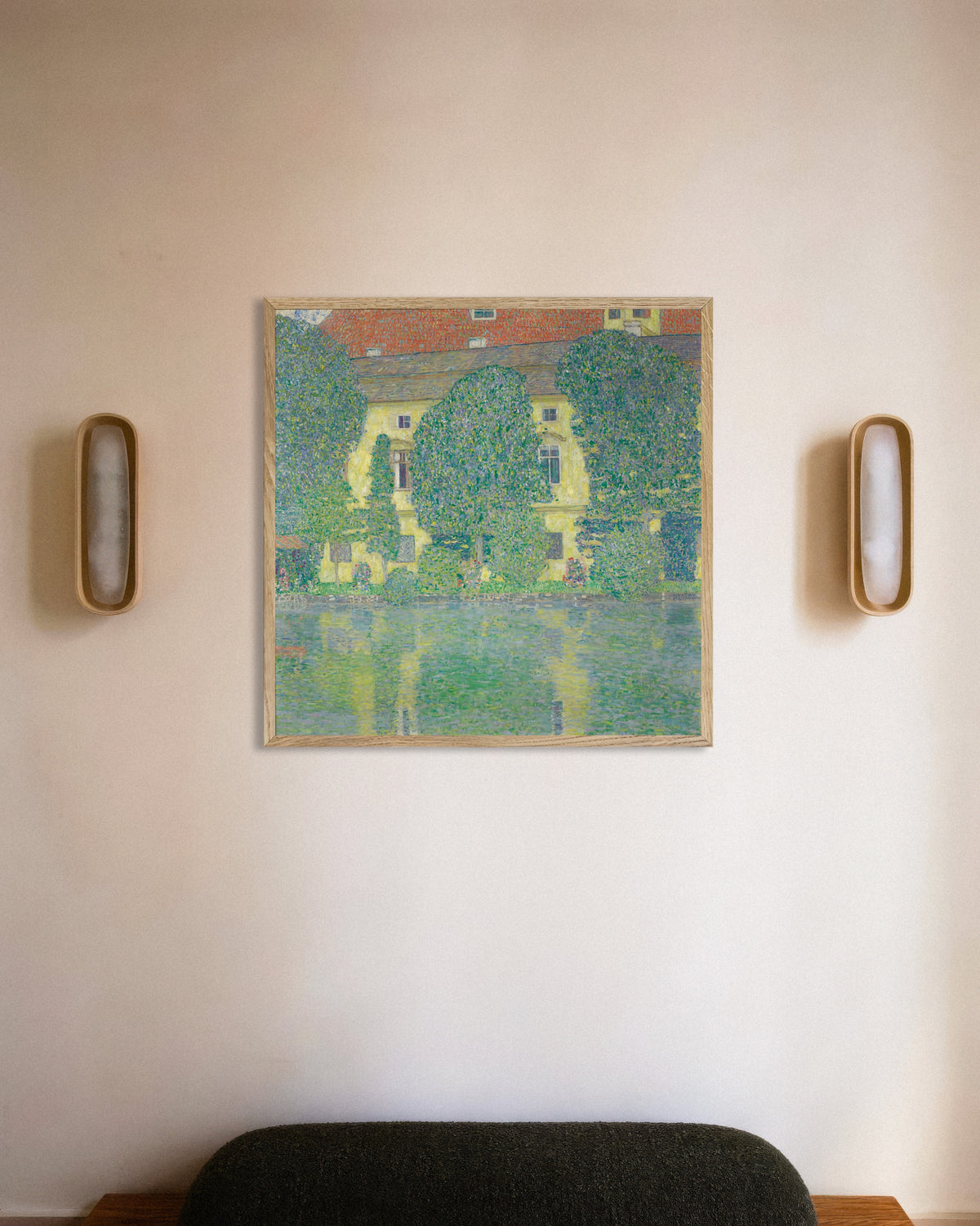 Póster de Schloss Kammer en el Attersee III (1910), de Gustav Klimt, con marco de madera natural